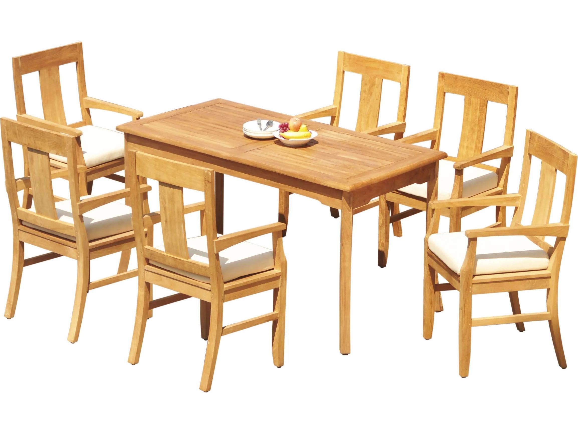 Teak Smith 7 Pieces 71" Rectangular Dining Set