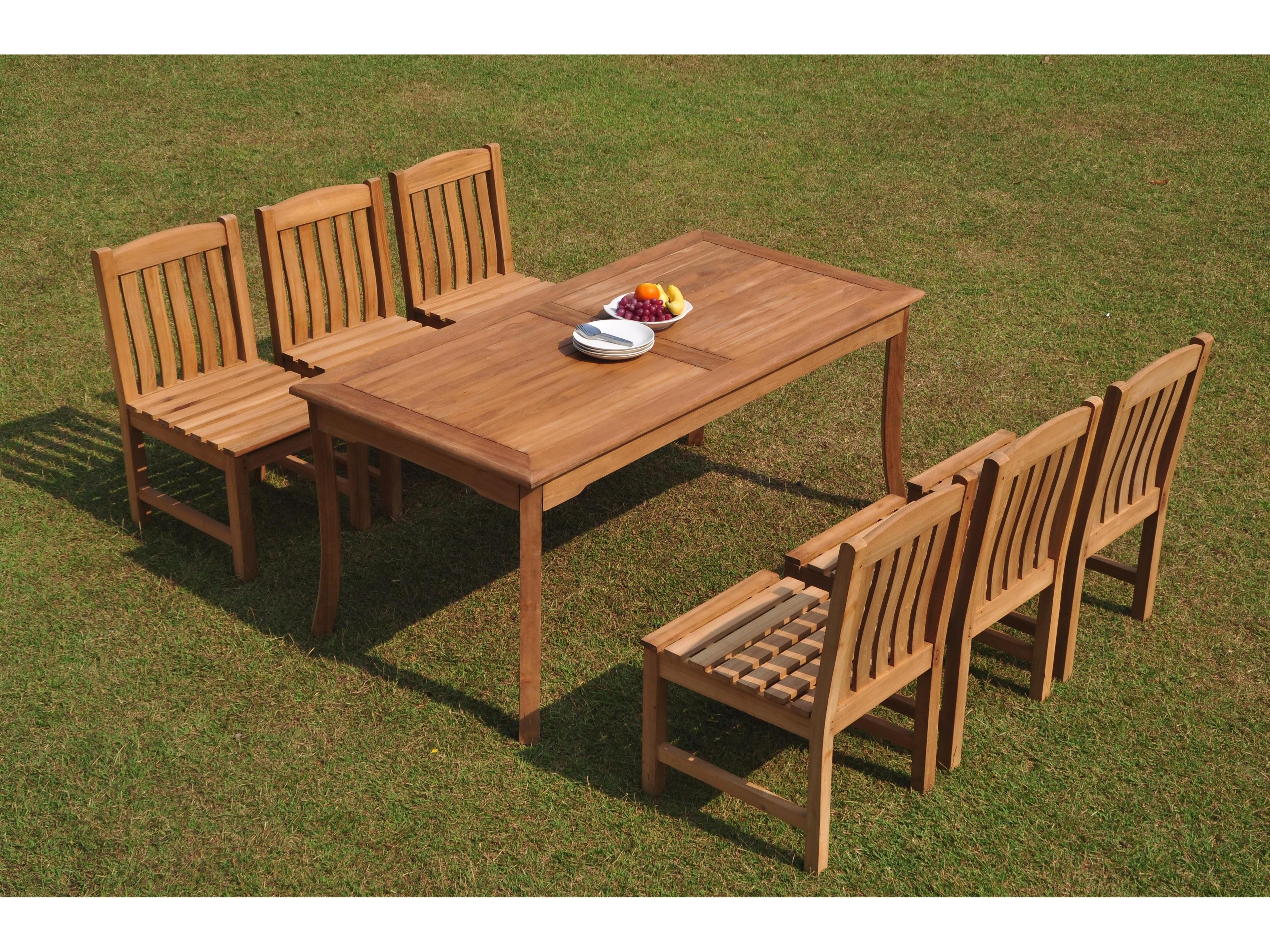 Teak Smith 7 Pieces 71" Rectangular Dining Set
