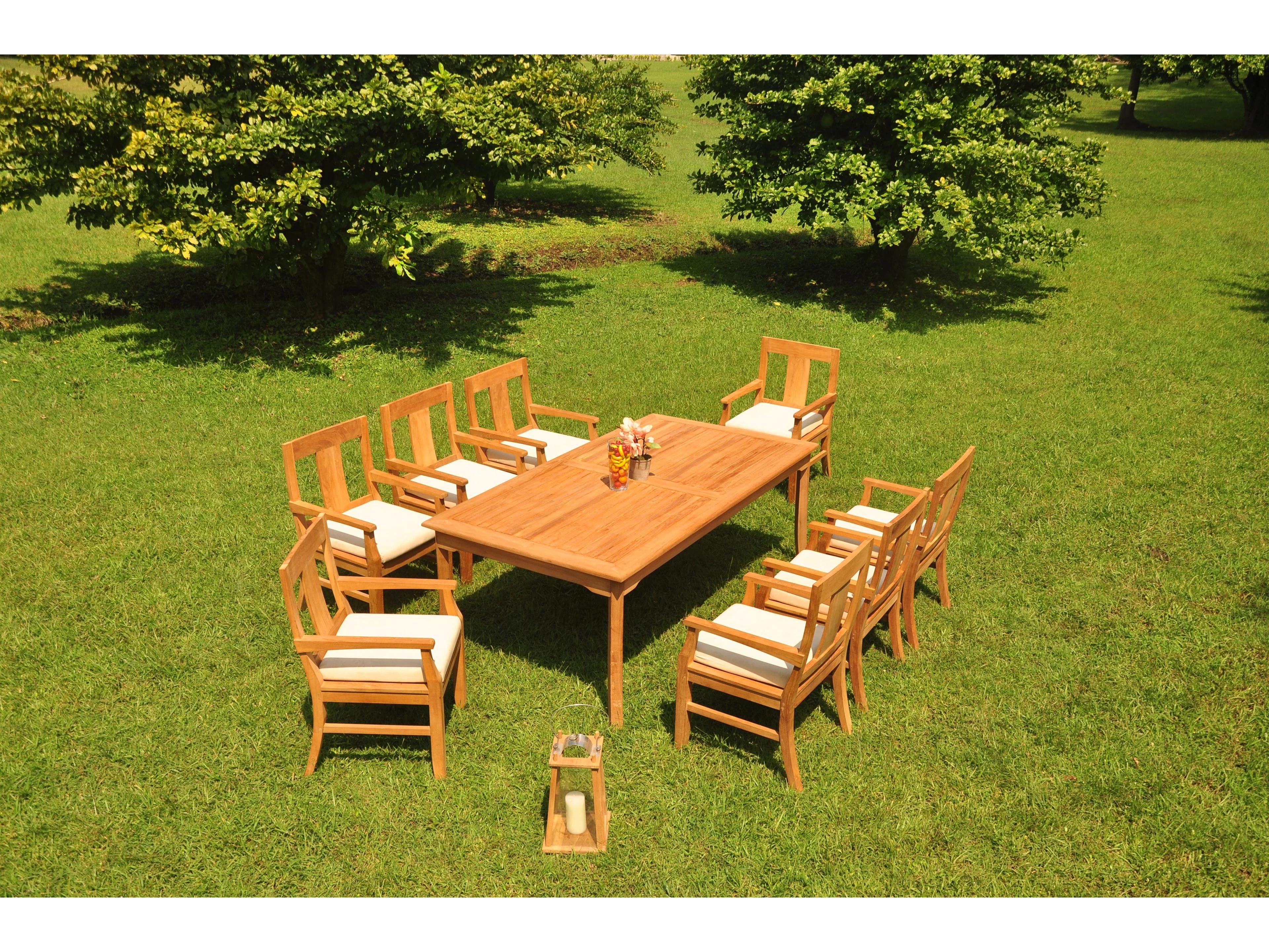 Teak Smith 9 Piece 83" Rectangular Dining Set