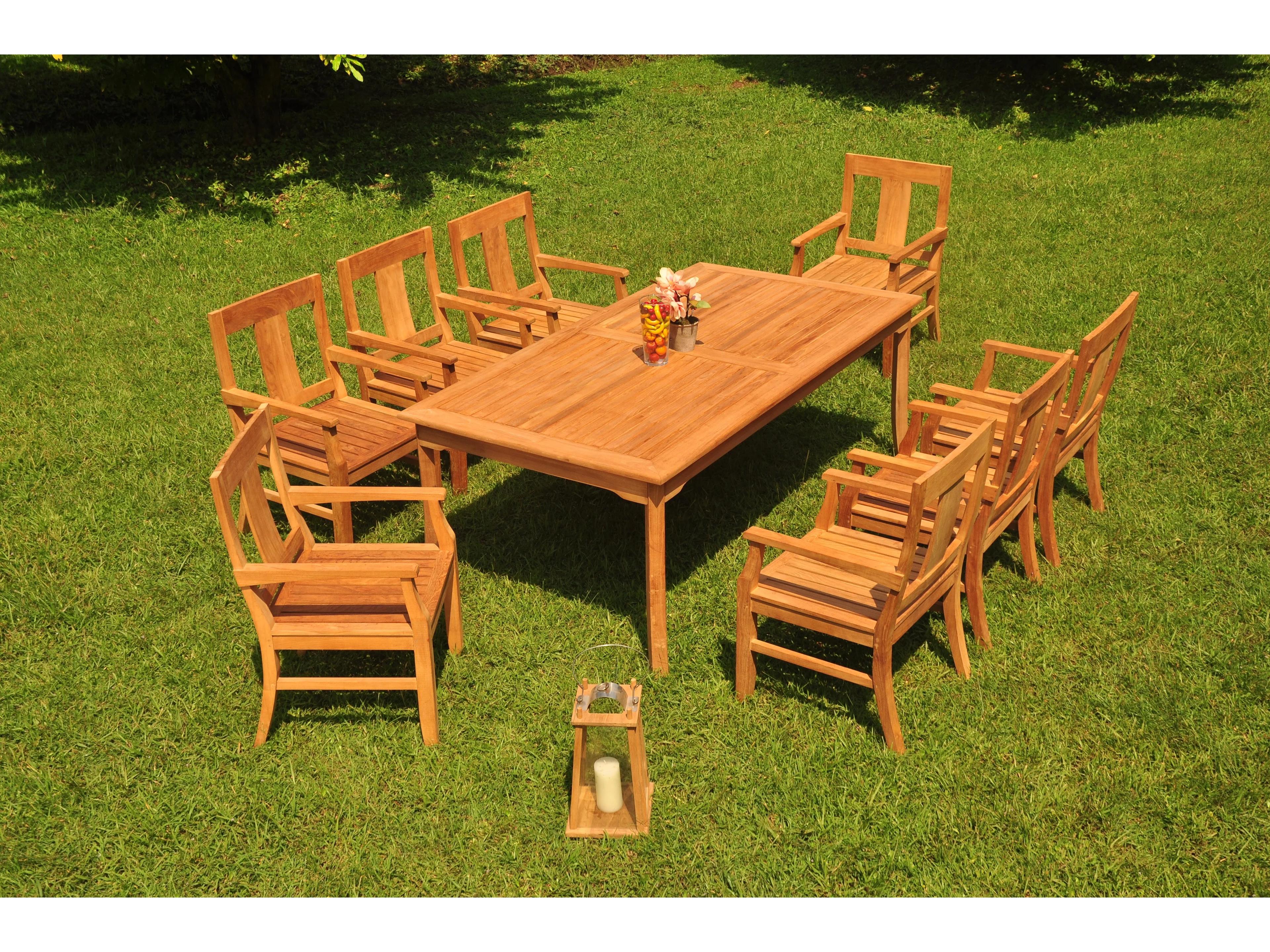 Teak Smith 9 Piece 83" Rectangular Dining Set