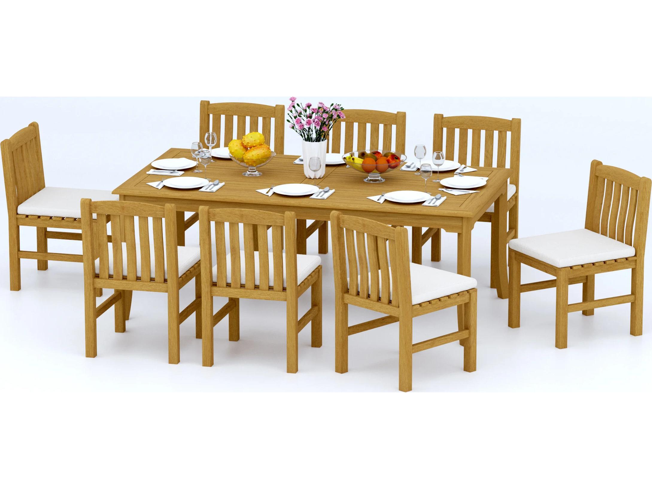 Teak Smith 9 Piece 83" Rectangular Dining Set
