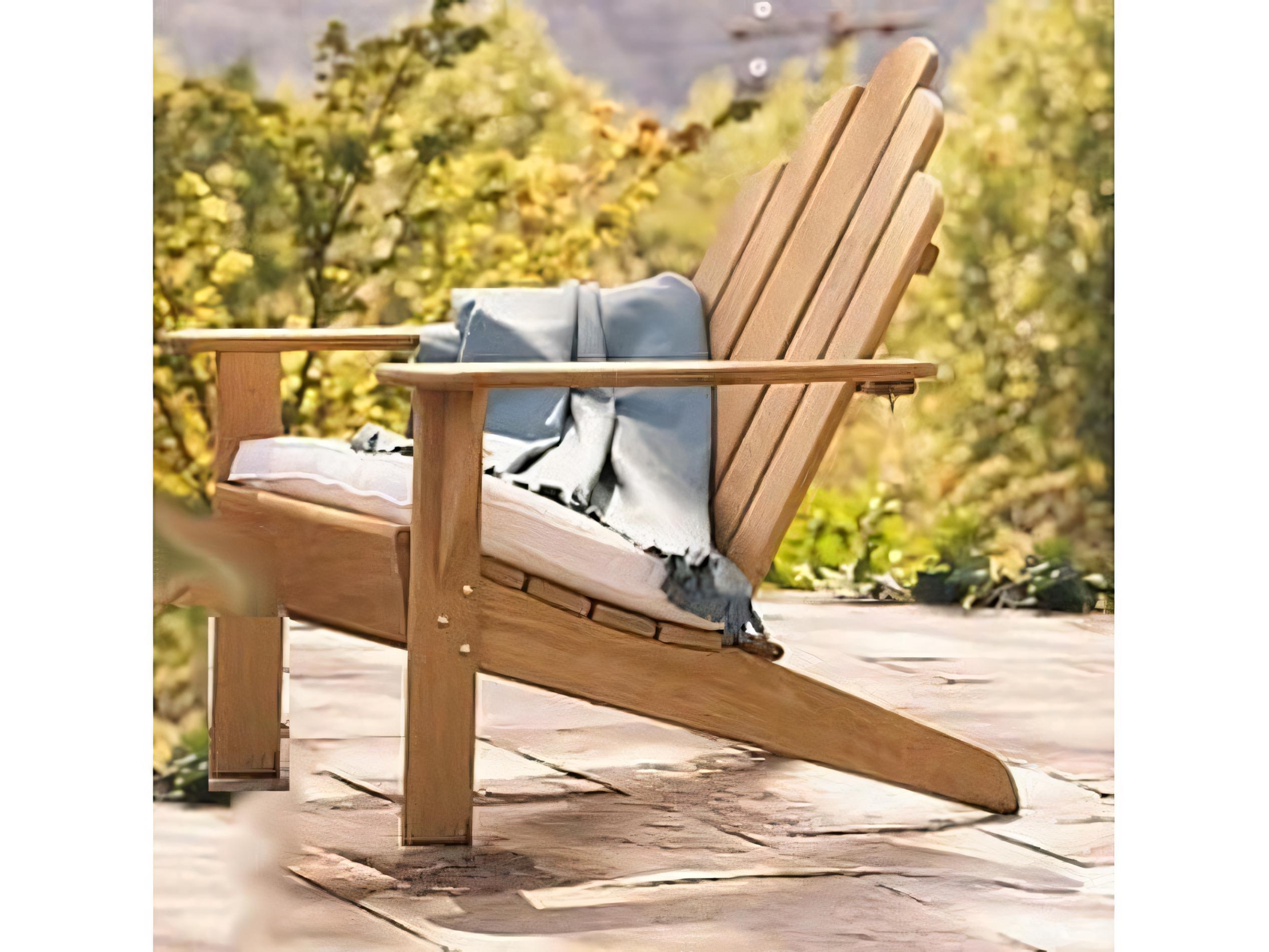 Teak Smith Adirondack Chair With Footrest