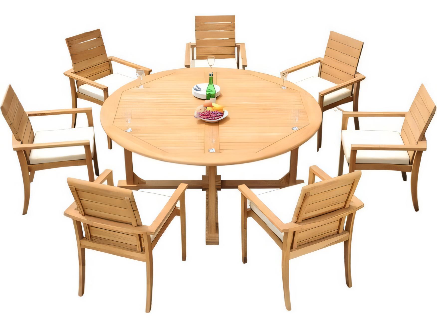 Teak Smith Algrave Stacking Captain Dining Arm Chair