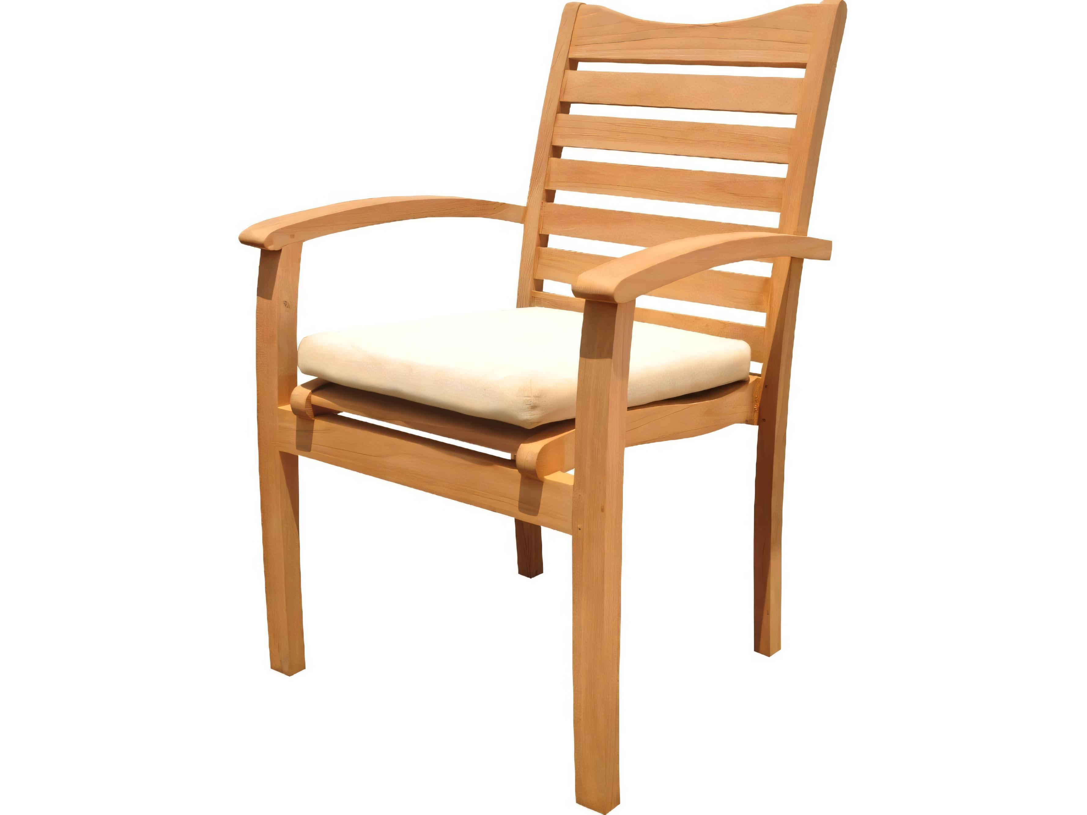 Teak Smith Aspen Stacking Captain Dining Arm Chair