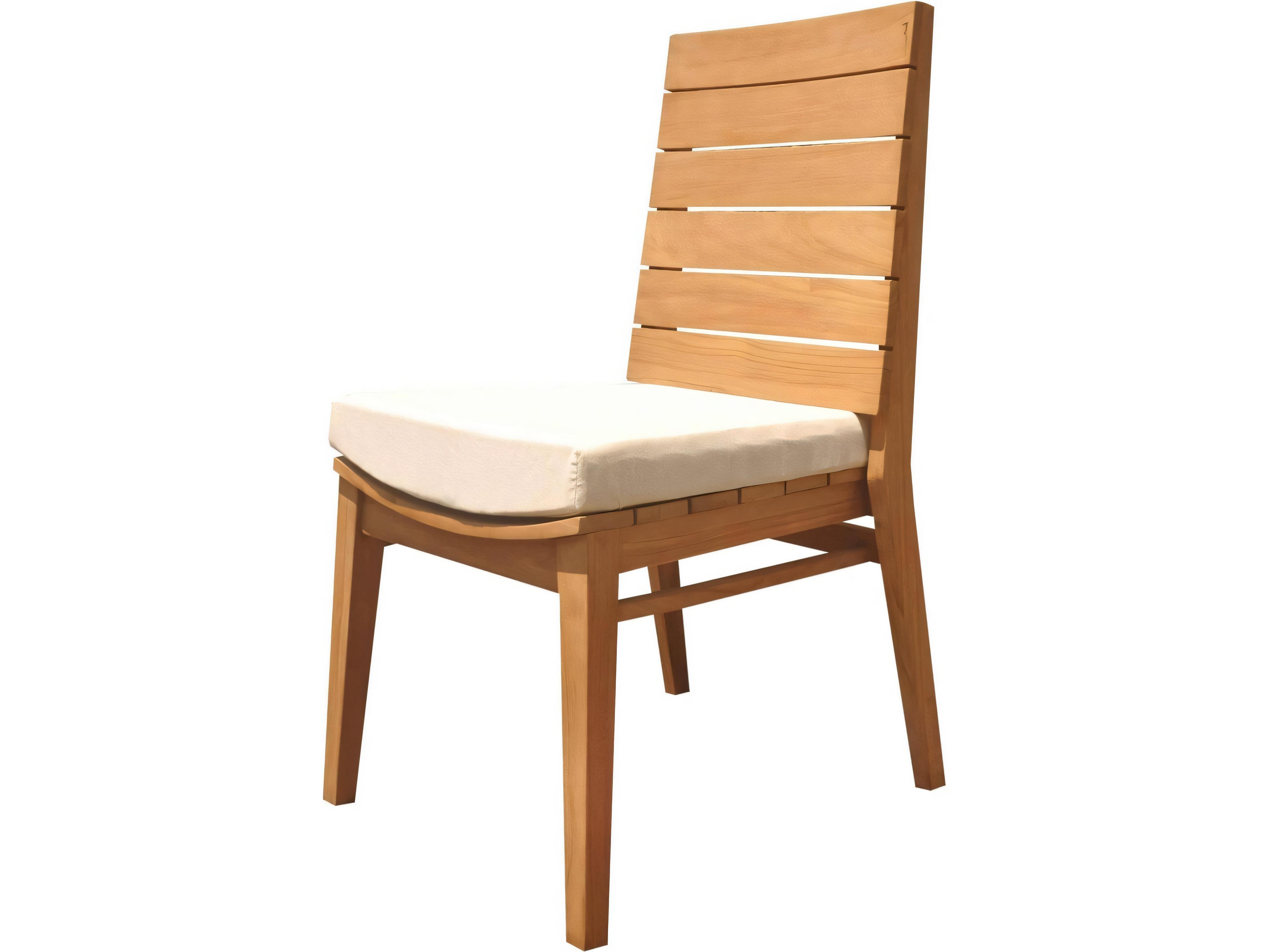 Teak Smith Charleston Stacking Armless Dining Chair