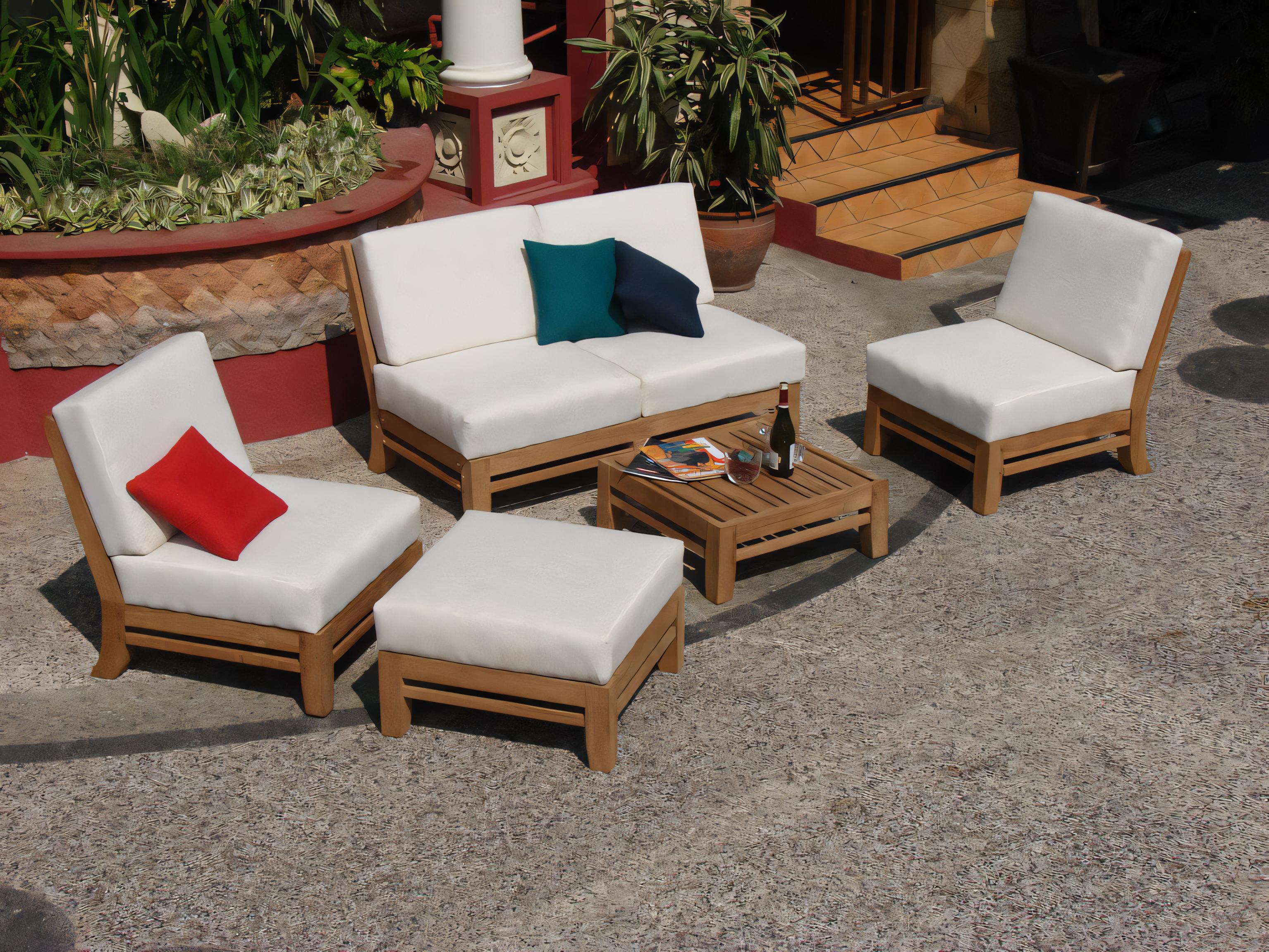 Teak Smith Delmar Armless Chair