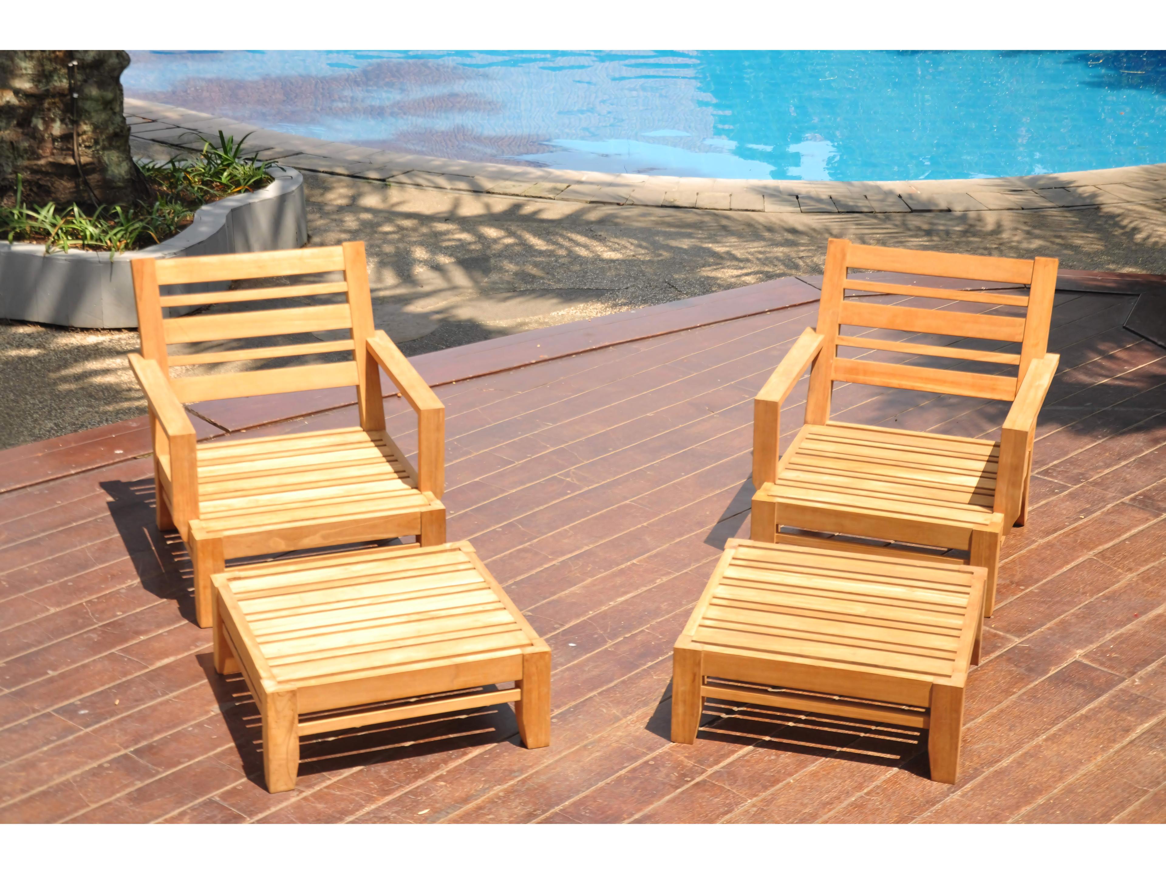 Teak Smith Delmar Ottoman