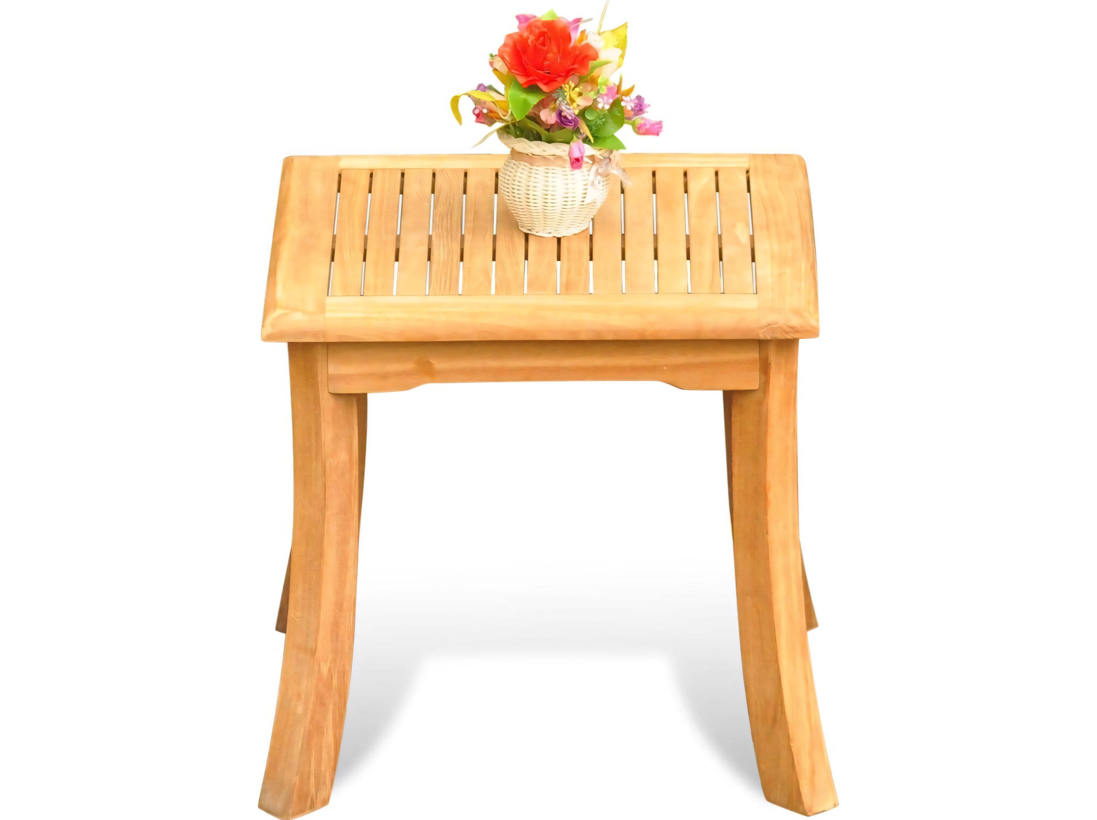 Teak Smith 21" Square Side Table / Stool