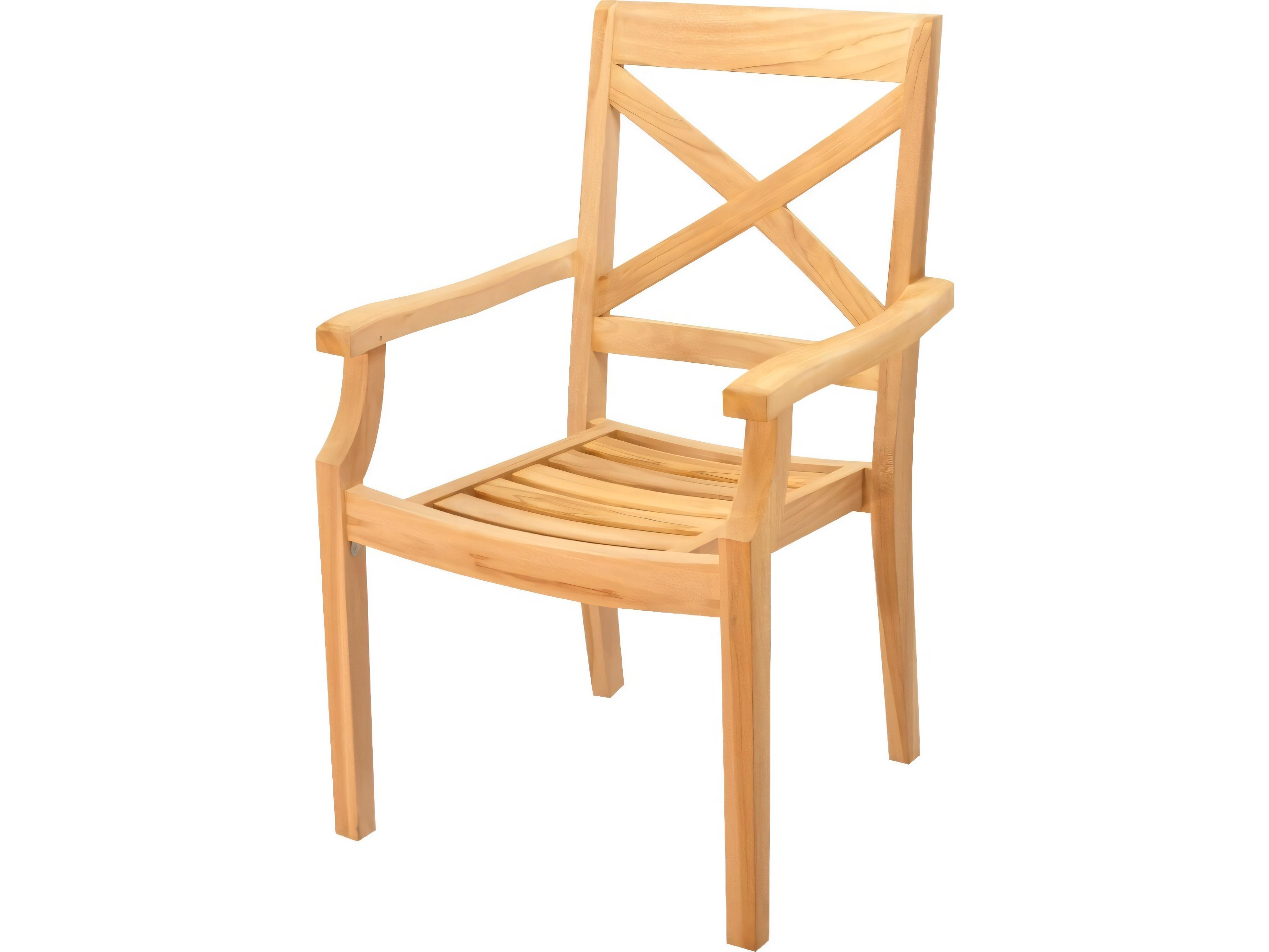 Teak Smith Granada Stacking Captain Dining Arm Chair