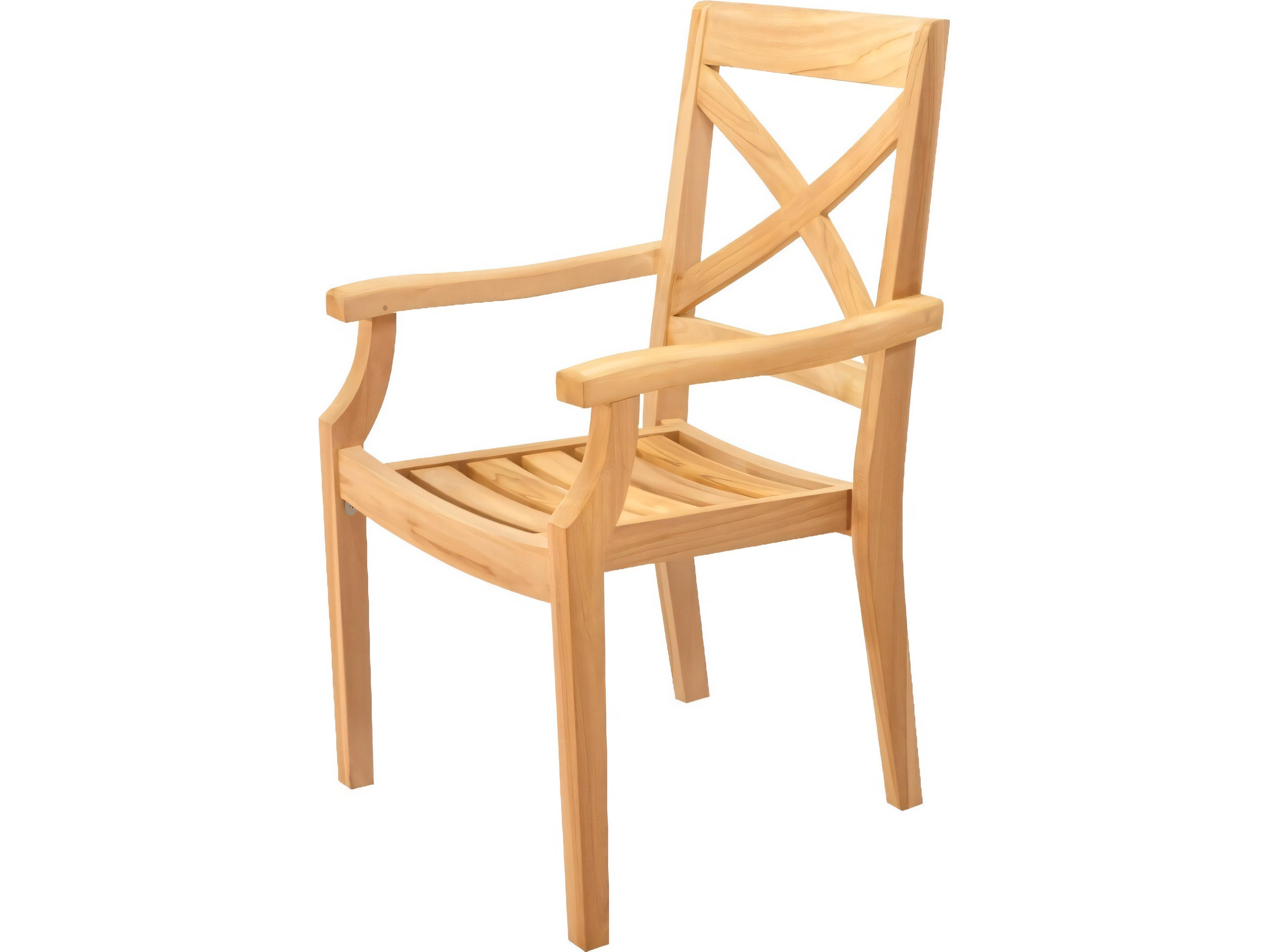 Teak Smith Granada Stacking Captain Dining Arm Chair