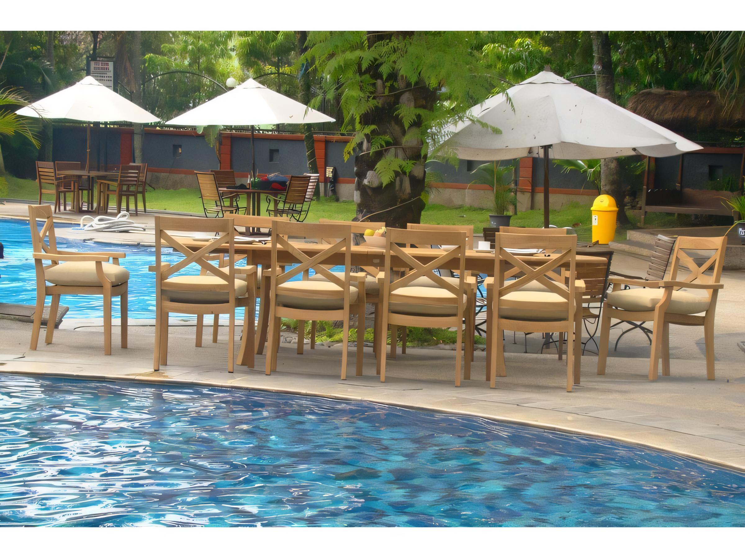 Teak Smith Granada Stacking Captain Dining Arm Chair