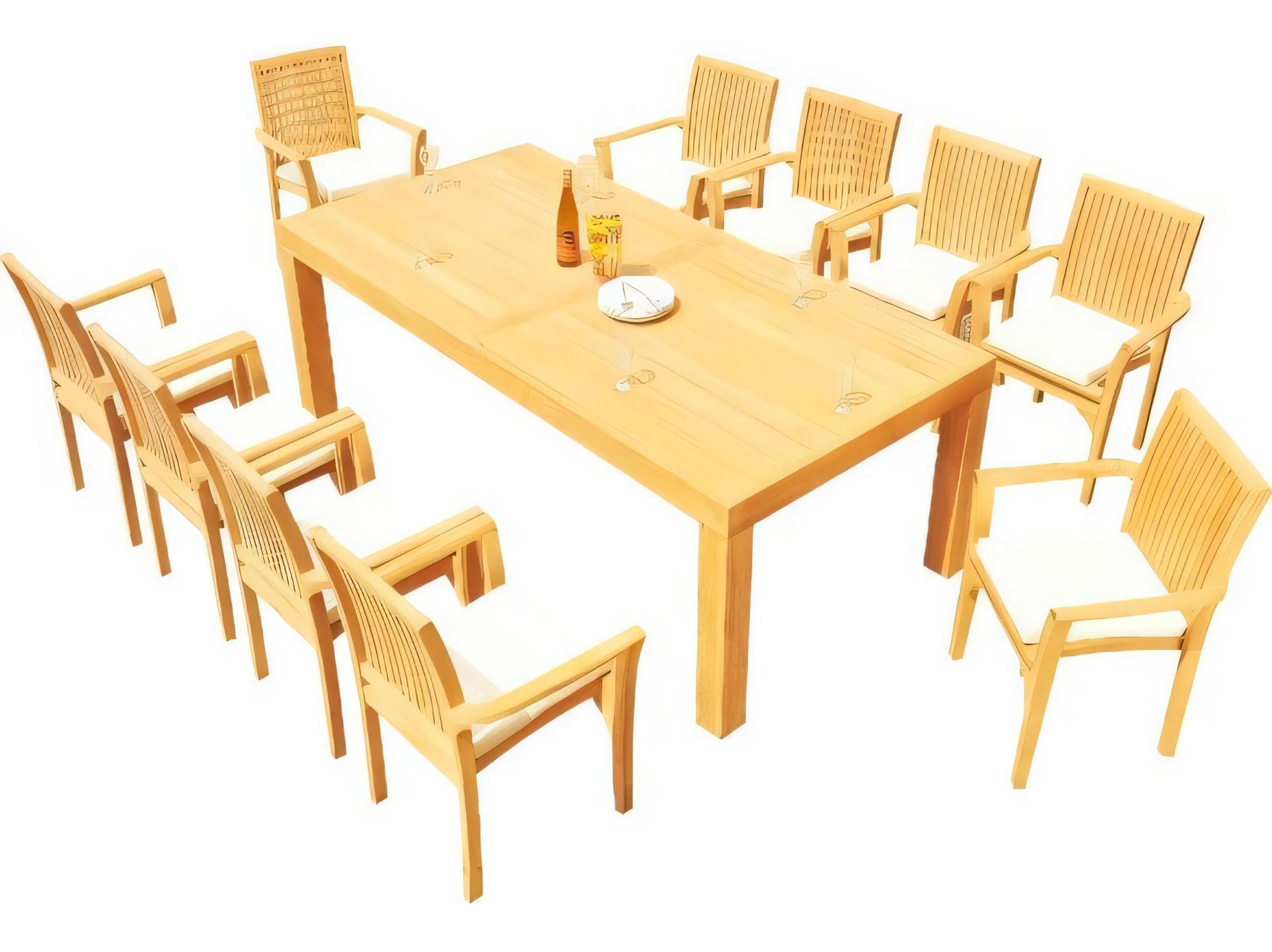 Teak Smith Lua Stacking Captain Dining Arm Chair