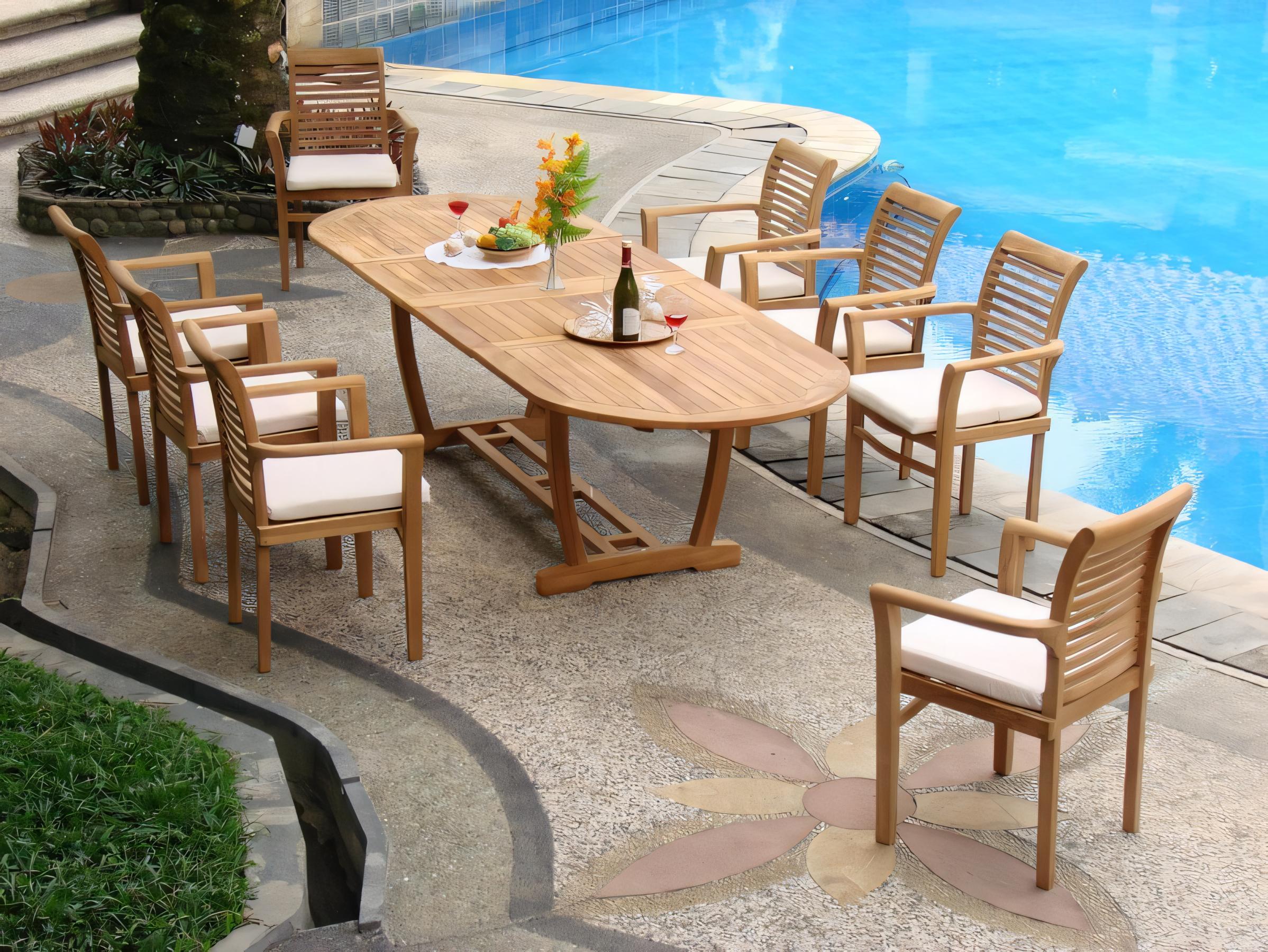 Teak Smith Mas Stacking Captain Dining Arm Chair