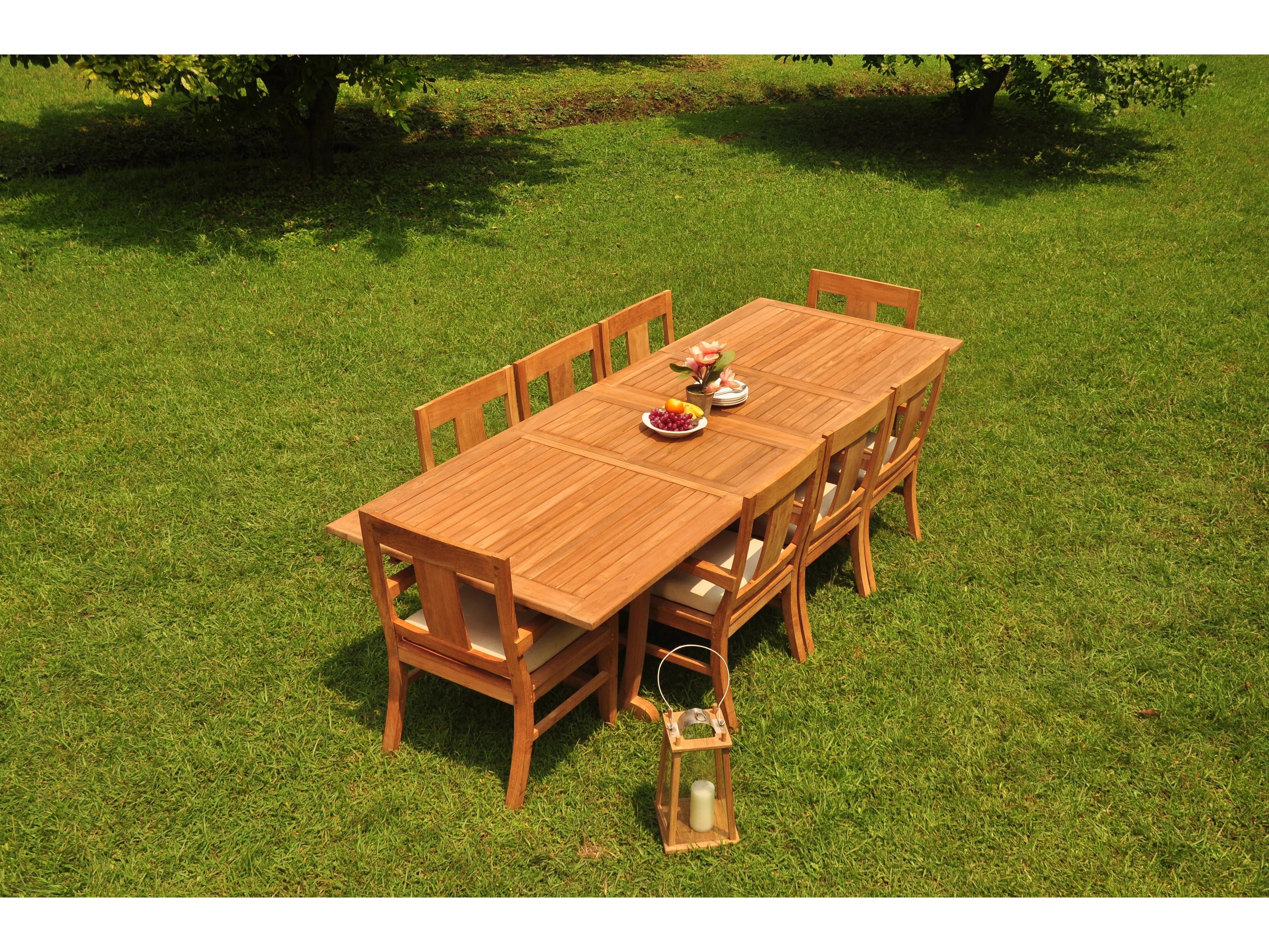 Teak Smith 9 Pieces 94" Mas Rectangular Dining Set