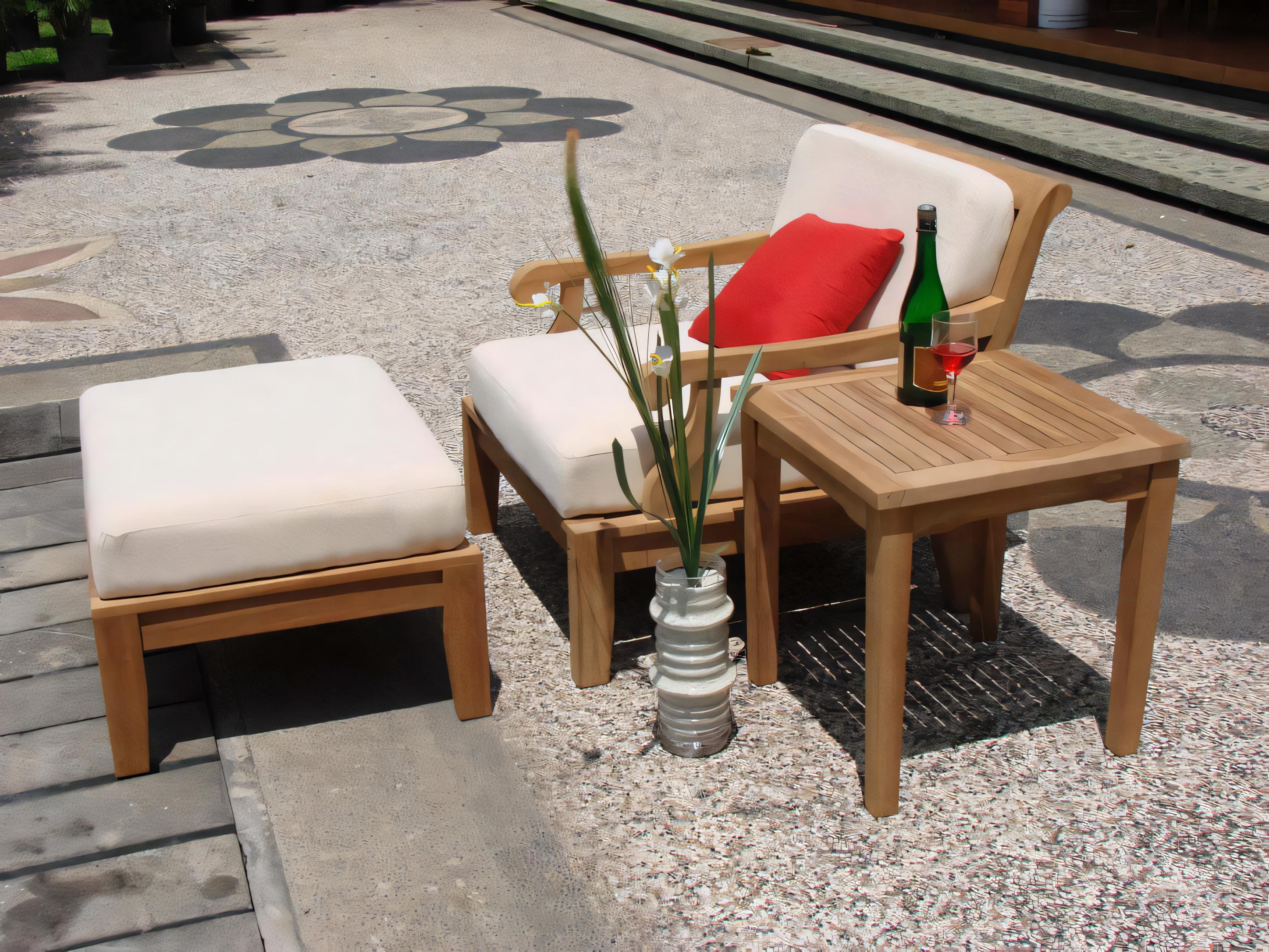 Teak Smith Sack 20.75" Square Side Table / Stool