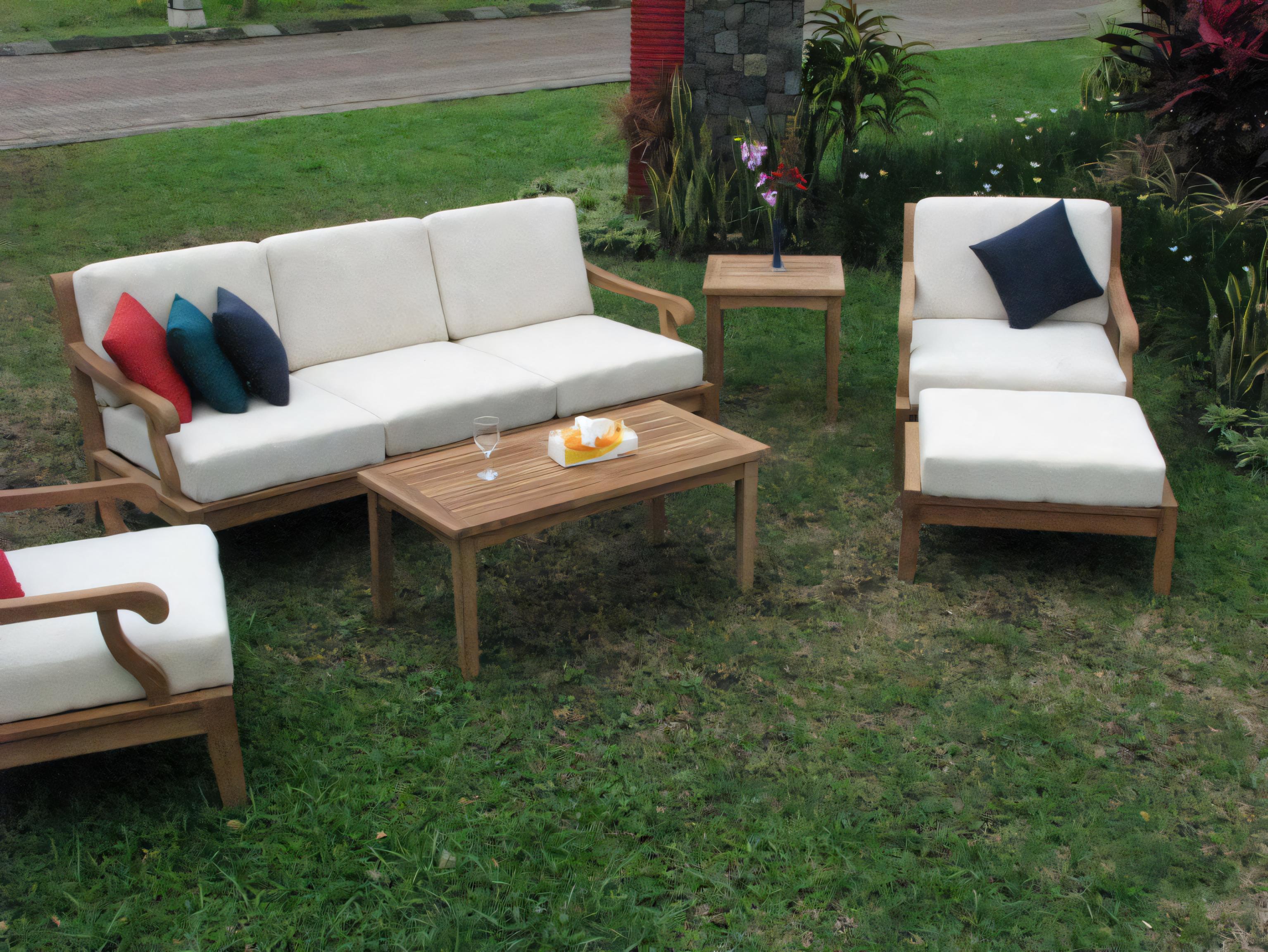 Teak Smith Sack 20.75" Square Side Table / Stool