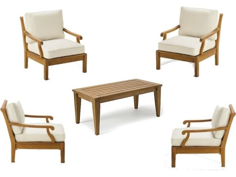 Teak Smith Sack 5 Piece Sofa Set