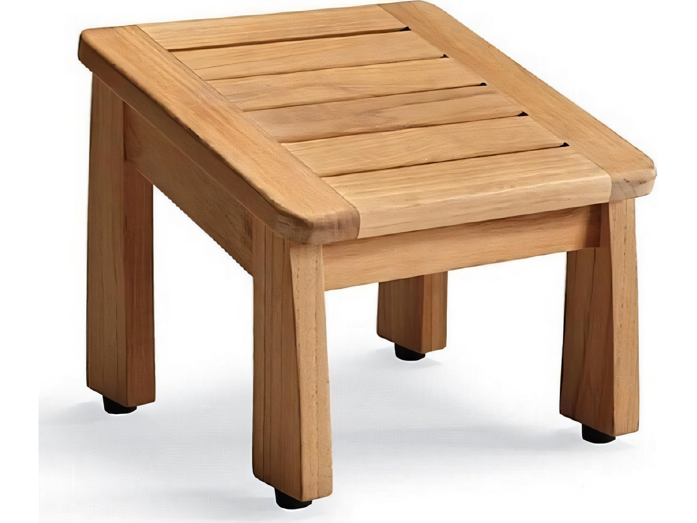 Teak Smith Shaving Pedestal Shower Stool