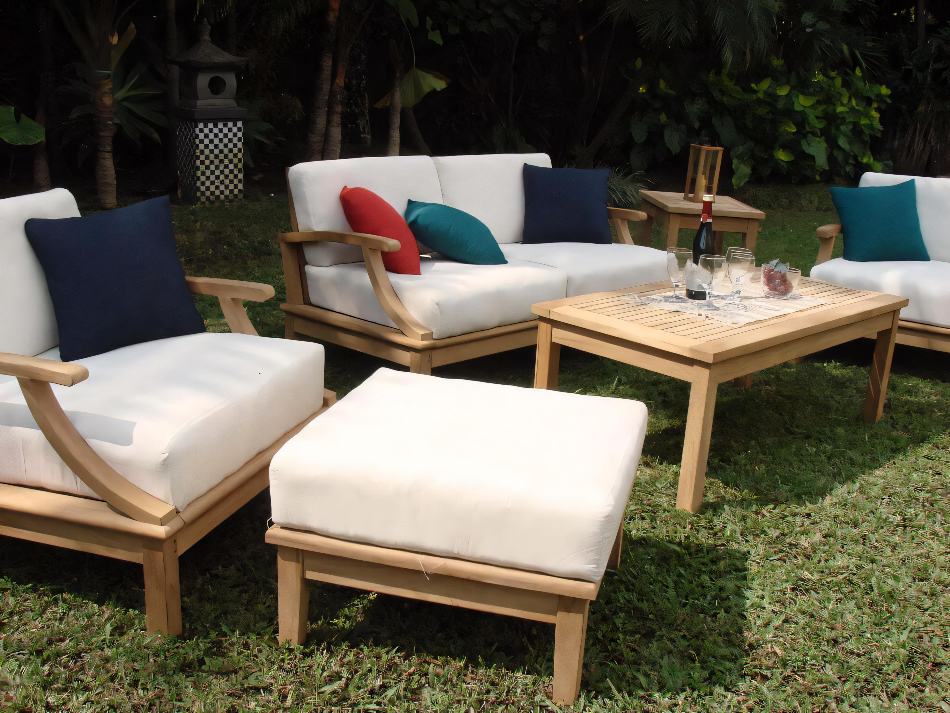 Teak Smith Somer Ottoman