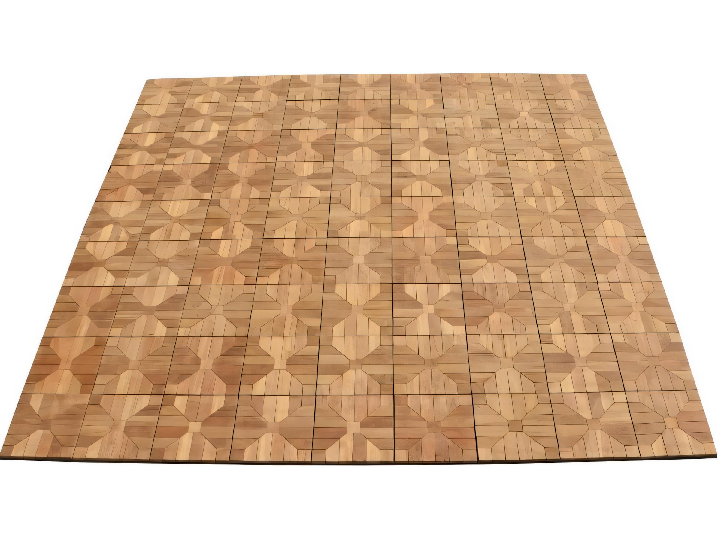 Teak Smith Grade-A Teak Wood 12x12 DIY Deck Interlocking 12 Tiles Box