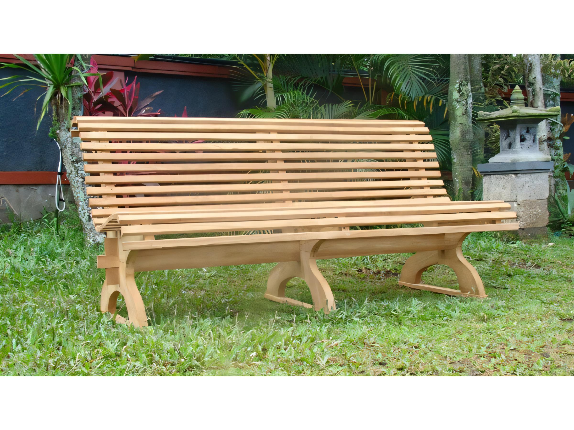 Teak Smith Trolley Car Bench