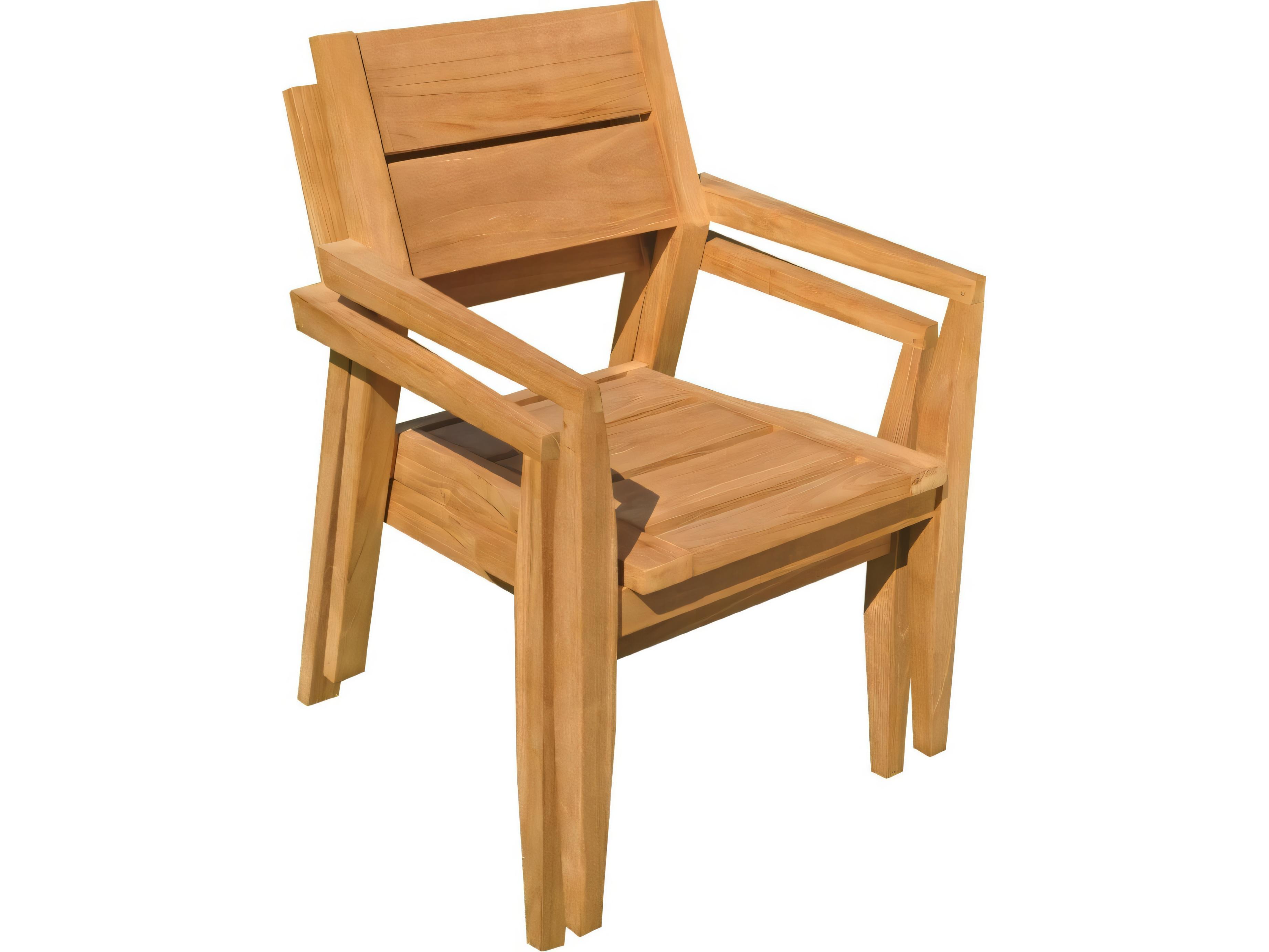 Teak Smith Vellore Stacking Captain Dining Arm Chair