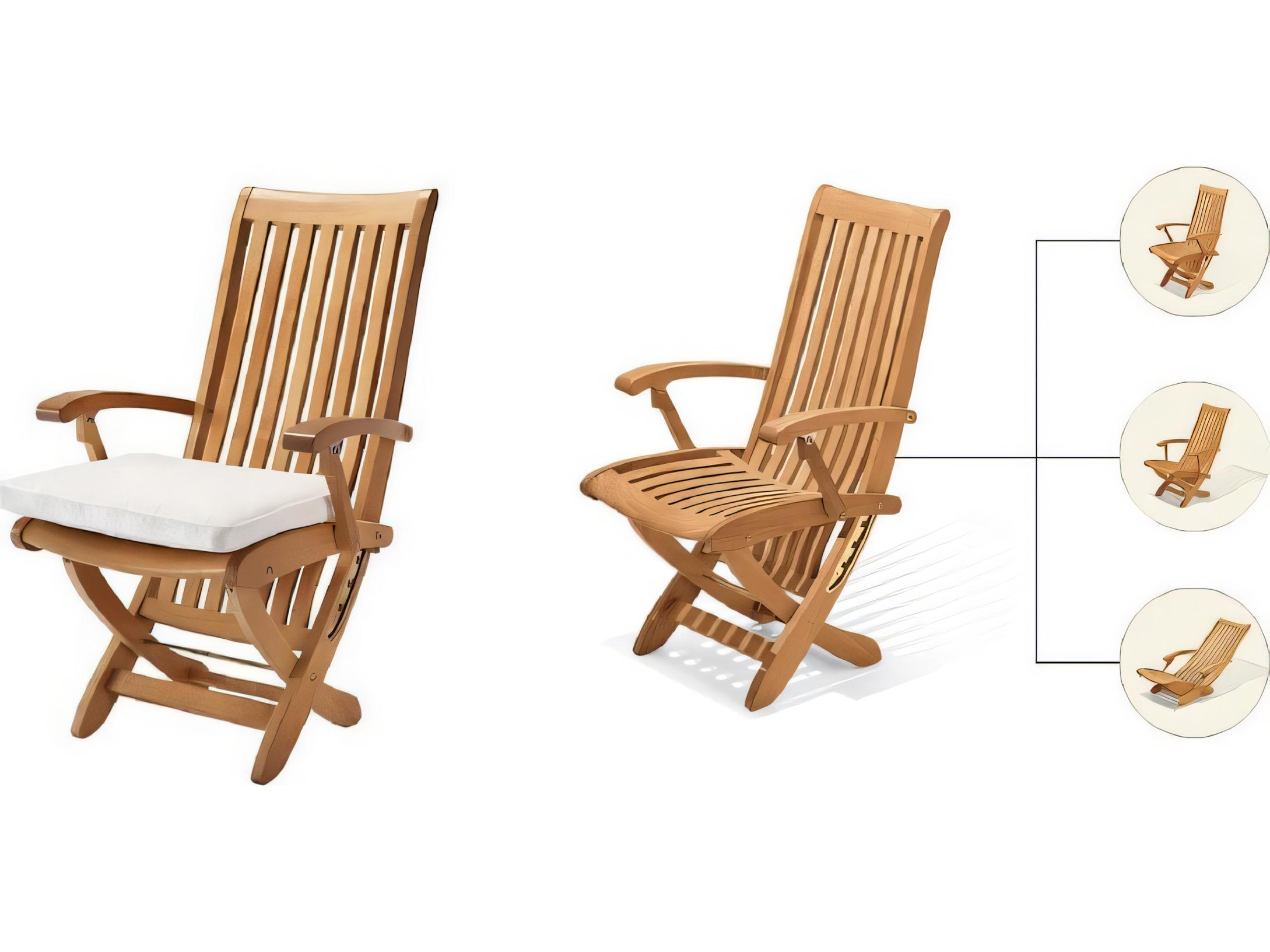 Teak Smith Warwick Multi Position Reclining Arm/Captain Dining Chair