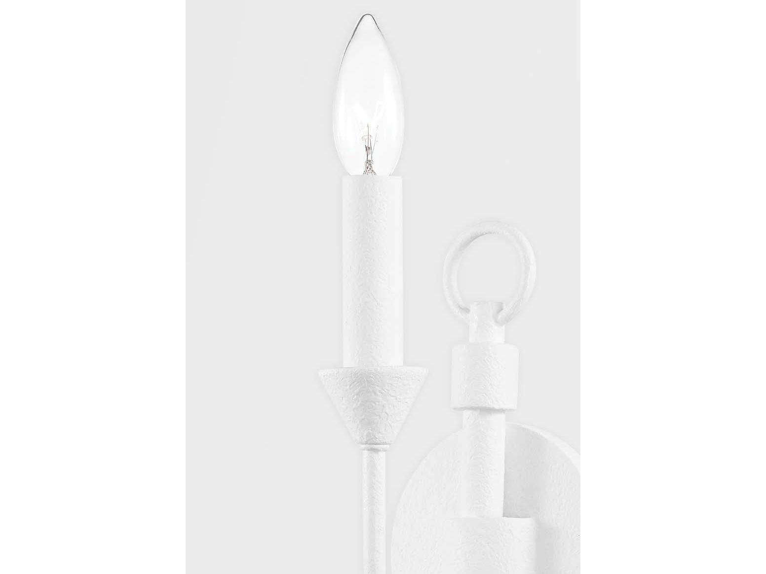 Troy Lighting Cate 1-Light White Wall Sconce