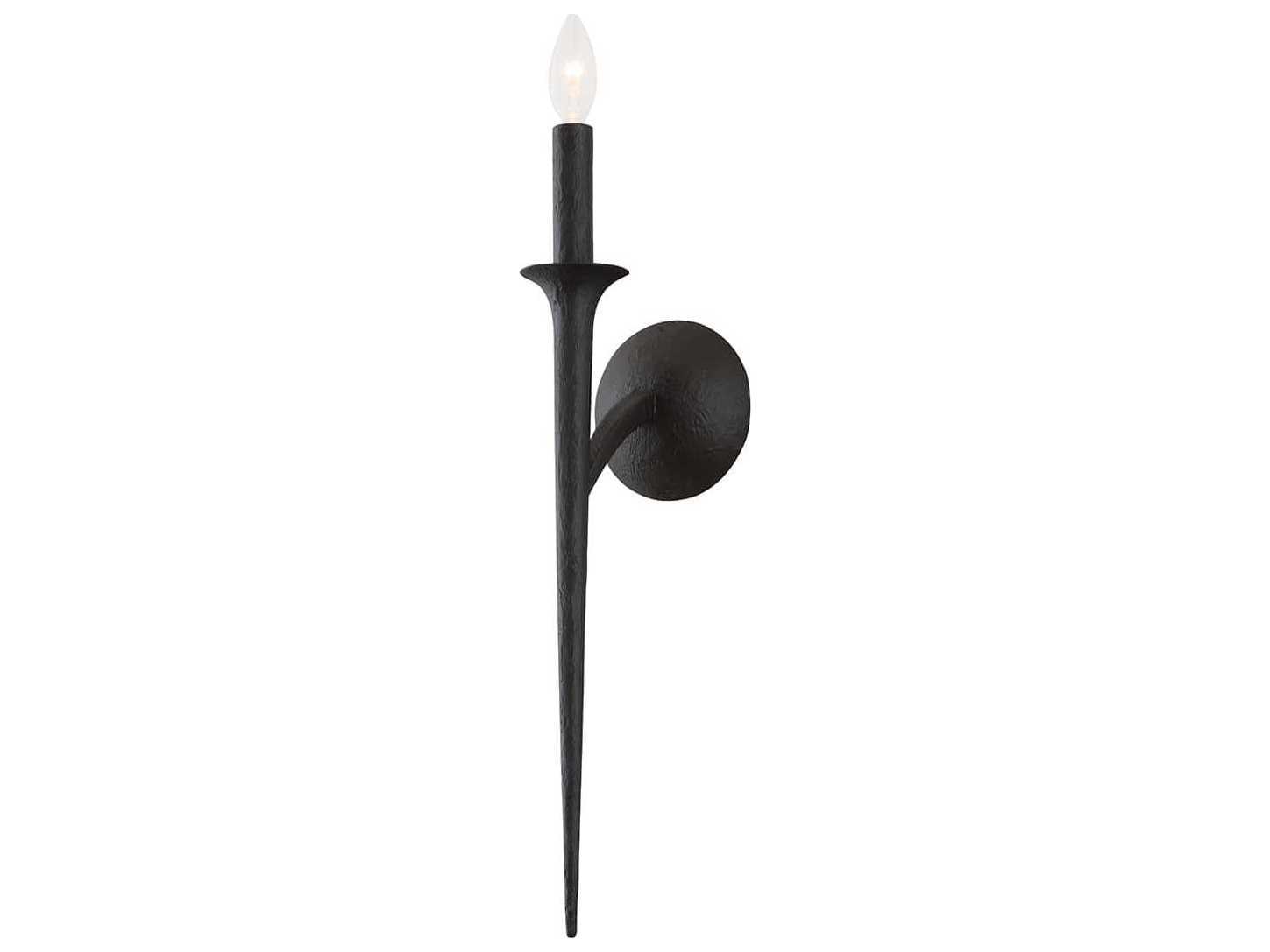 Troy Lighting Luca 1-Light Black Wall Sconce