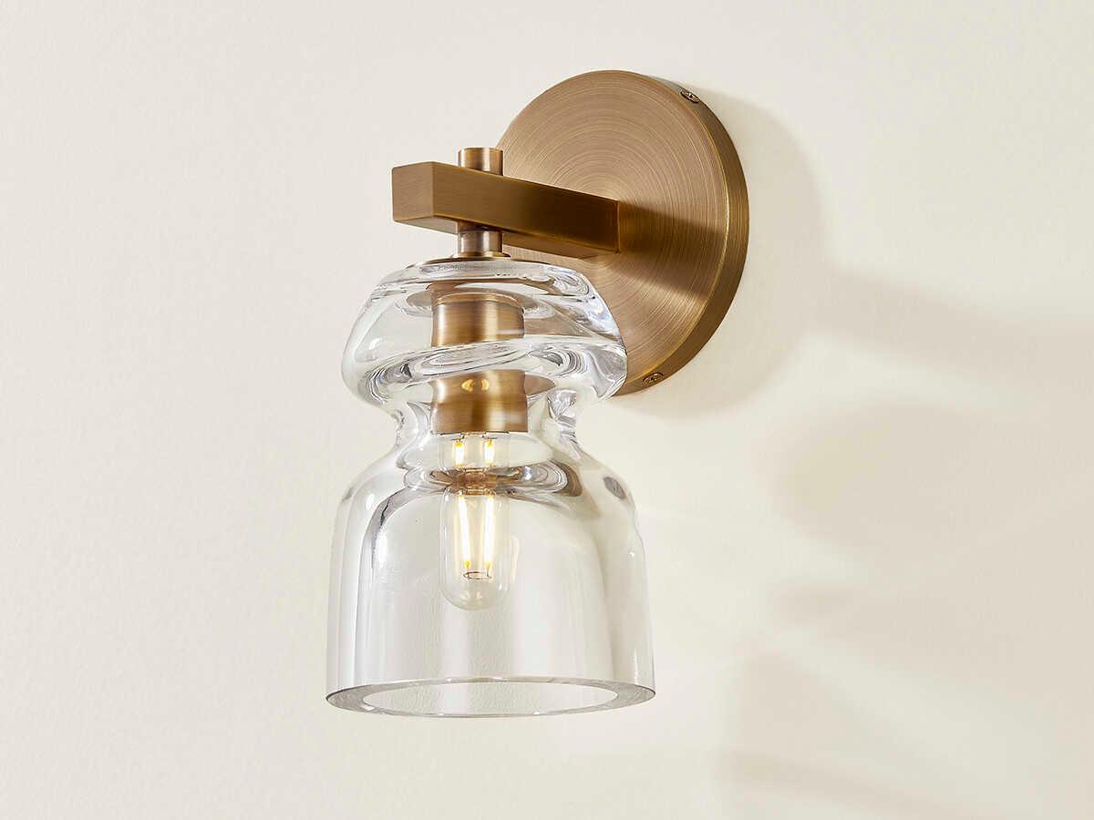 Troy Lighting Trey 1-Light Patina Brass Wall Sconce