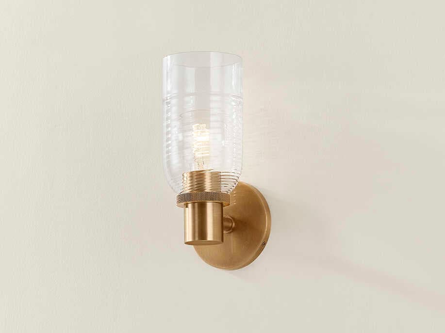 Troy Lighting Redding 1-Light Patina Brass Wall Sconce