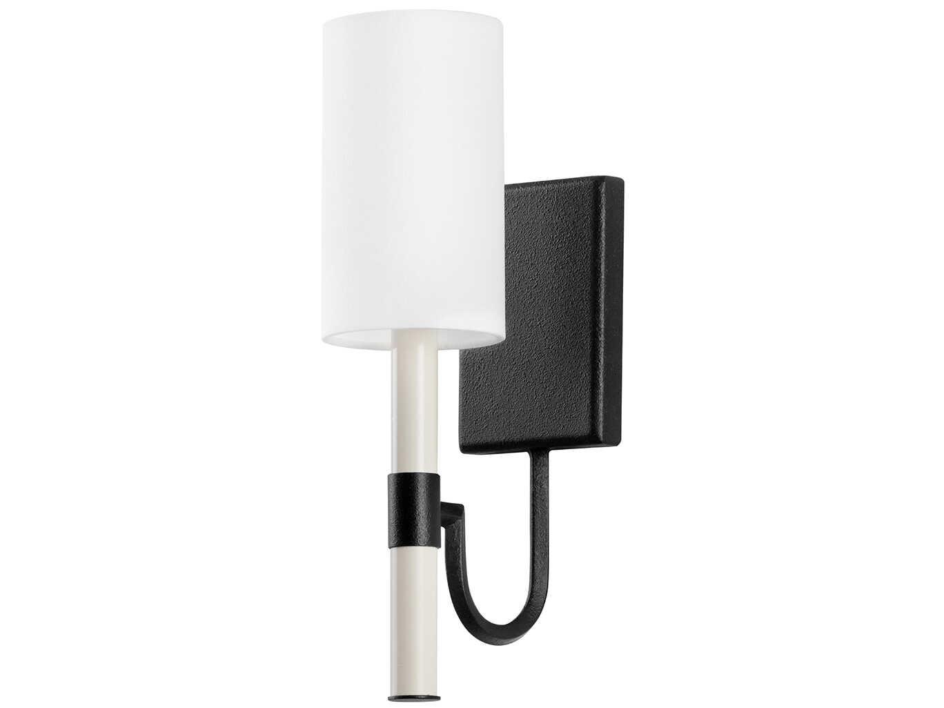 Troy Lighting Gustine 1-Light Forged Iron Black Wall Sconce