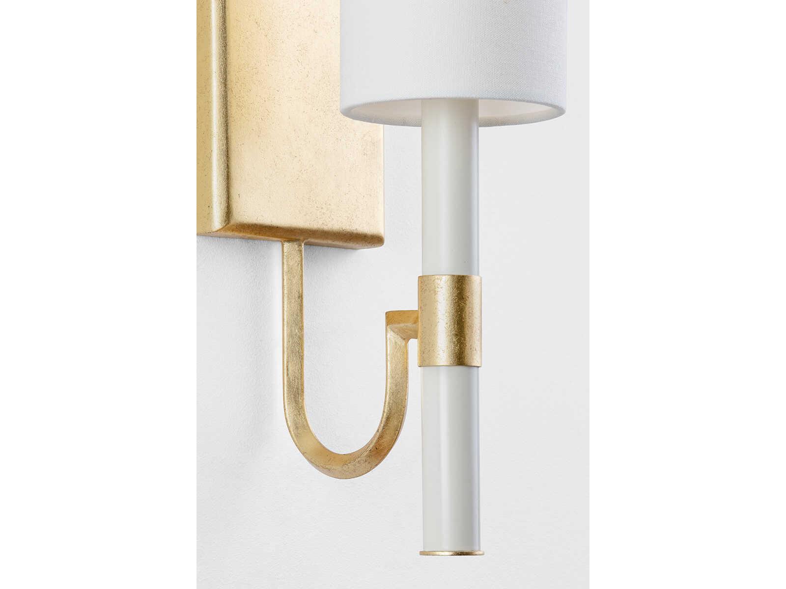 Troy Lighting Gustine 1-Light Vintage Gold Leaf Wall Sconce