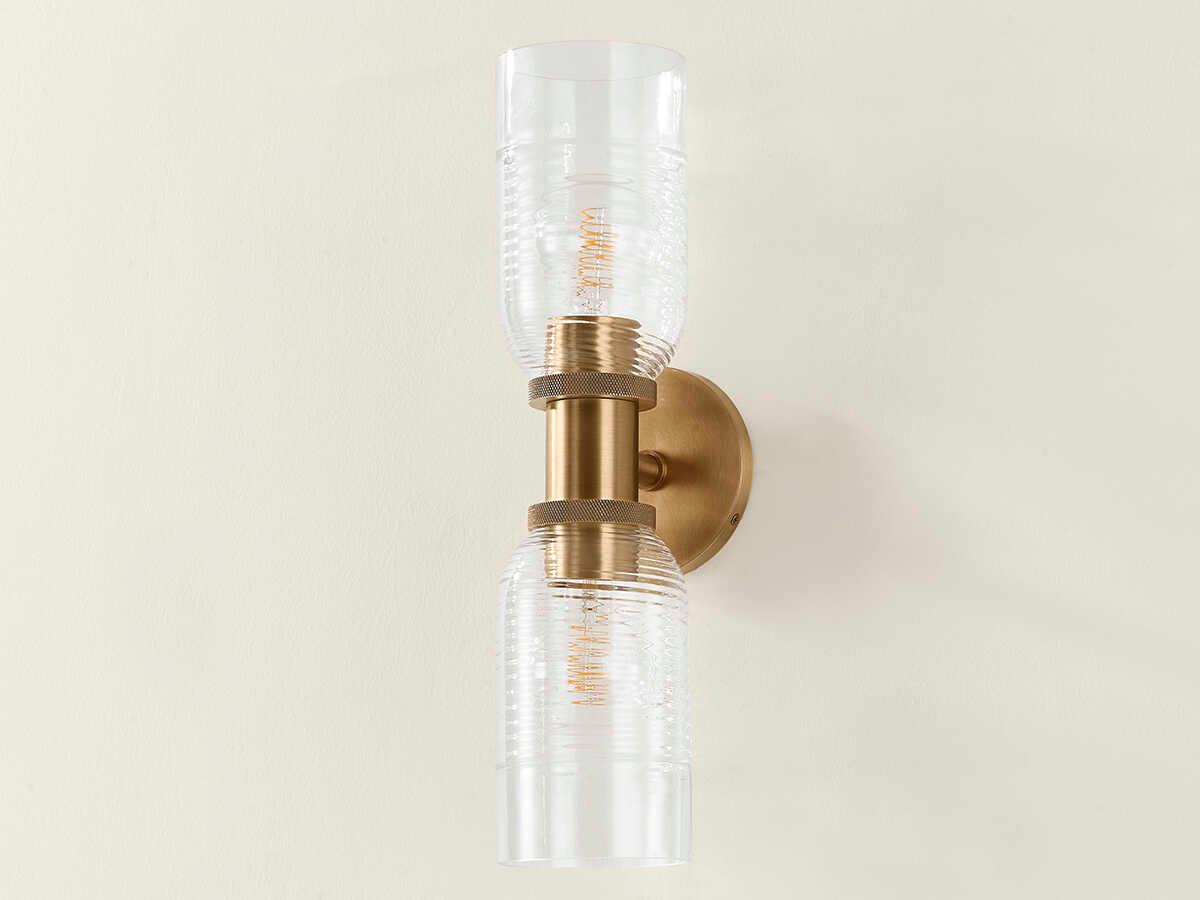 Troy Lighting Redding 2-Light Patina Brass Wall Sconce