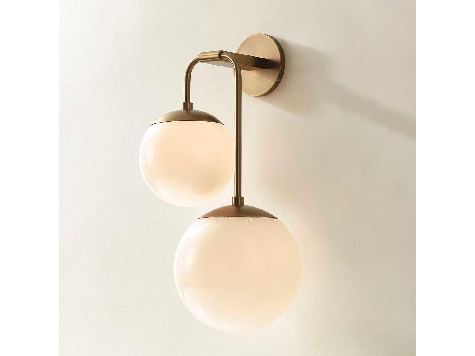 Troy Lighting Brogan 2-Light Patina Brass Wall Sconce