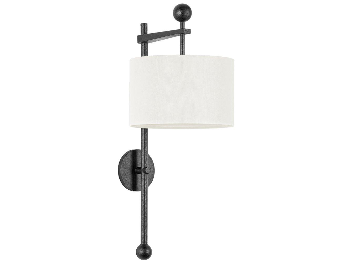Troy Lighting Tisbury 1-Light Forged Iron Black Wall Sconce