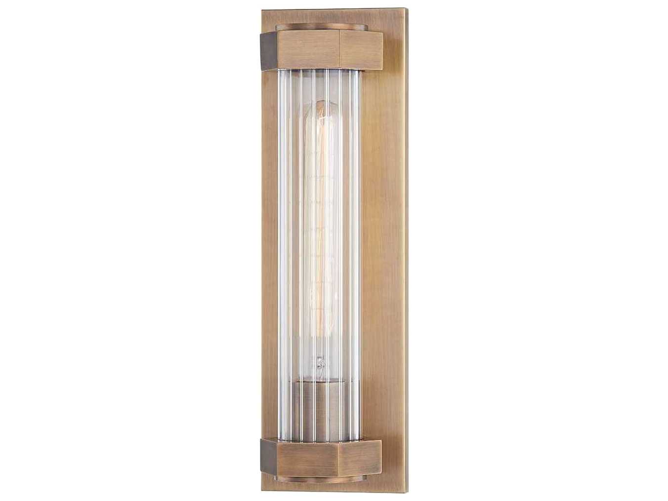 Troy Lighting Godfrey 1-Light Brass Glass Wall Sconce