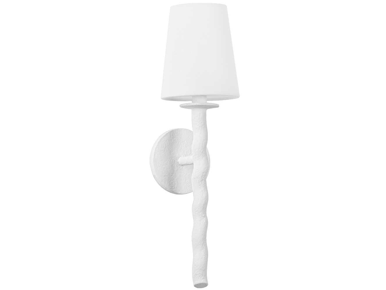 Troy Lighting Alvaro 1-Light Gesso White Wall Sconce