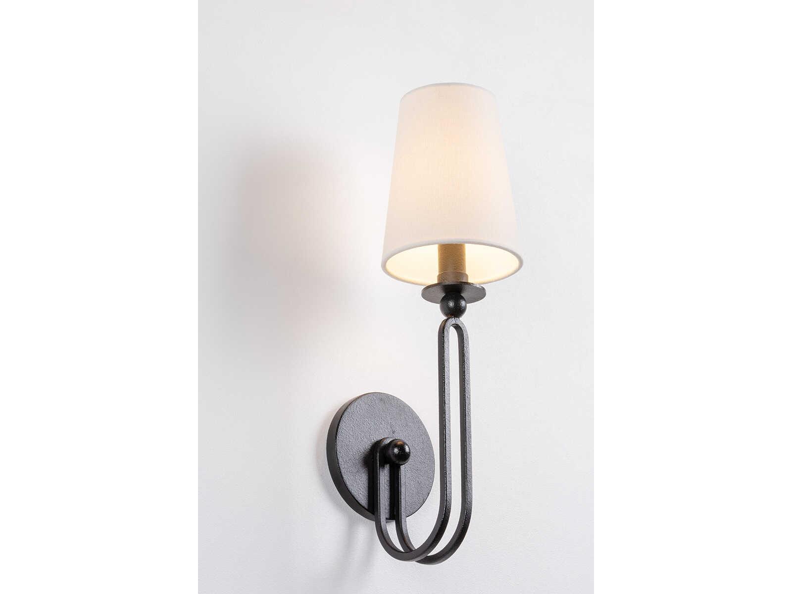 Troy Lighting Valor 1-Light Forged Iron Black Wall Sconce