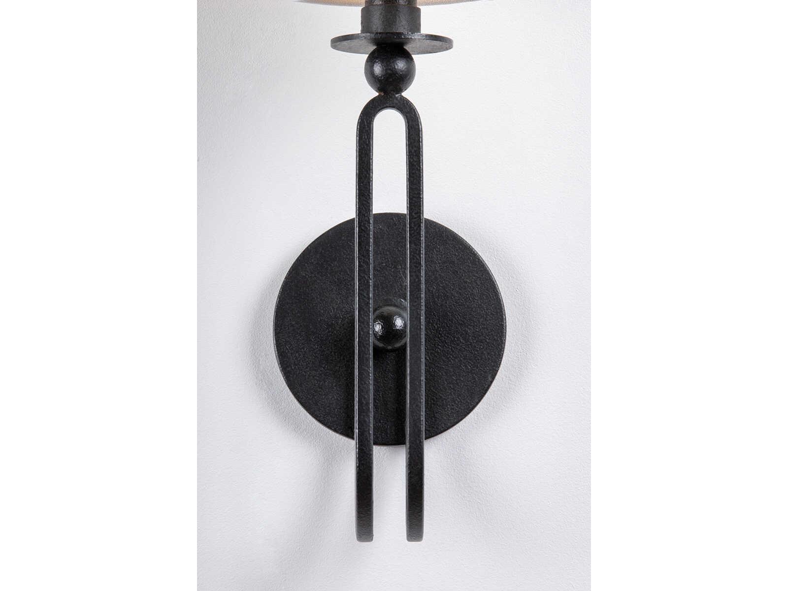 Troy Lighting Valor 1-Light Forged Iron Black Wall Sconce
