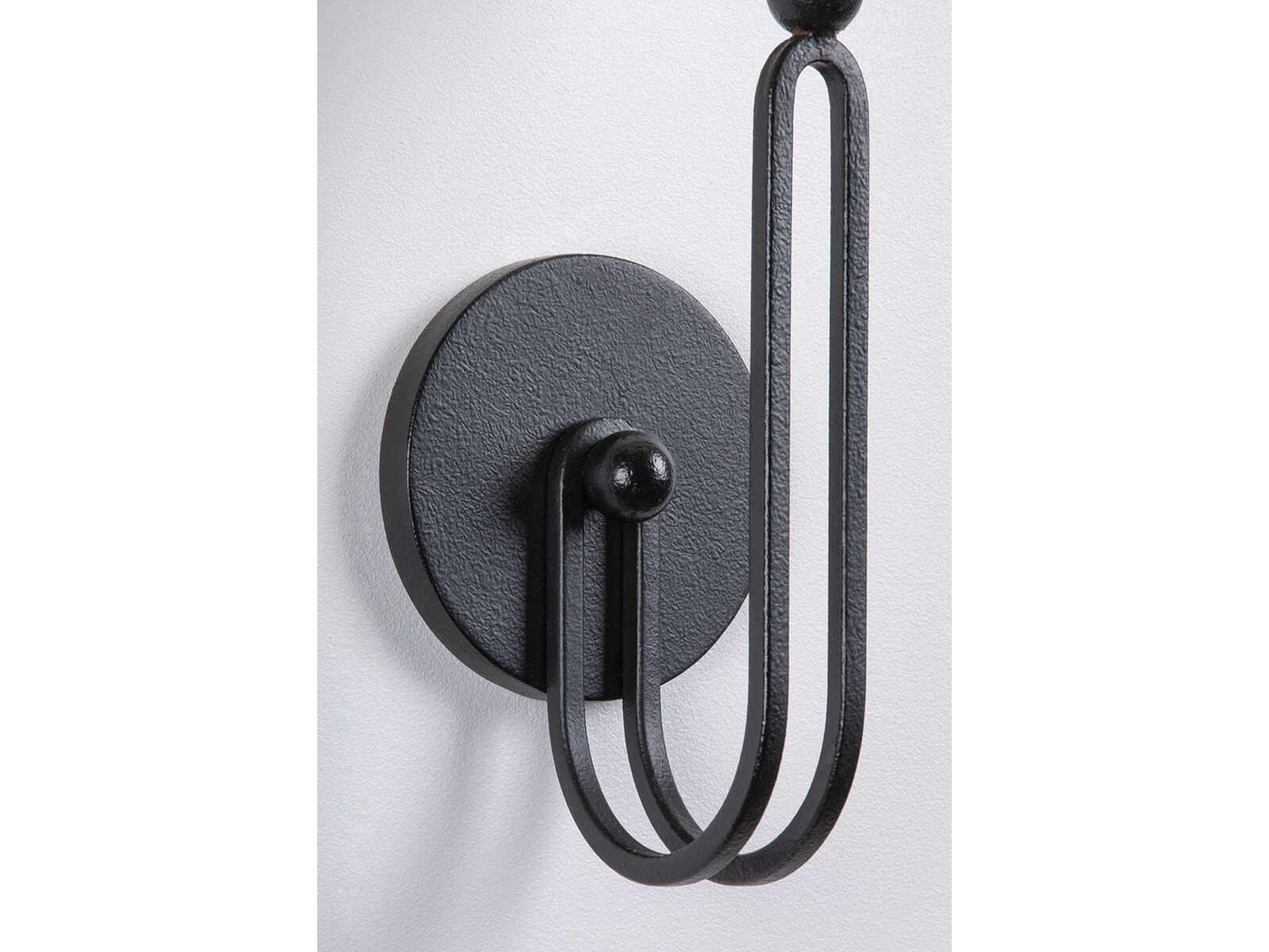 Troy Lighting Valor 1-Light Forged Iron Black Wall Sconce