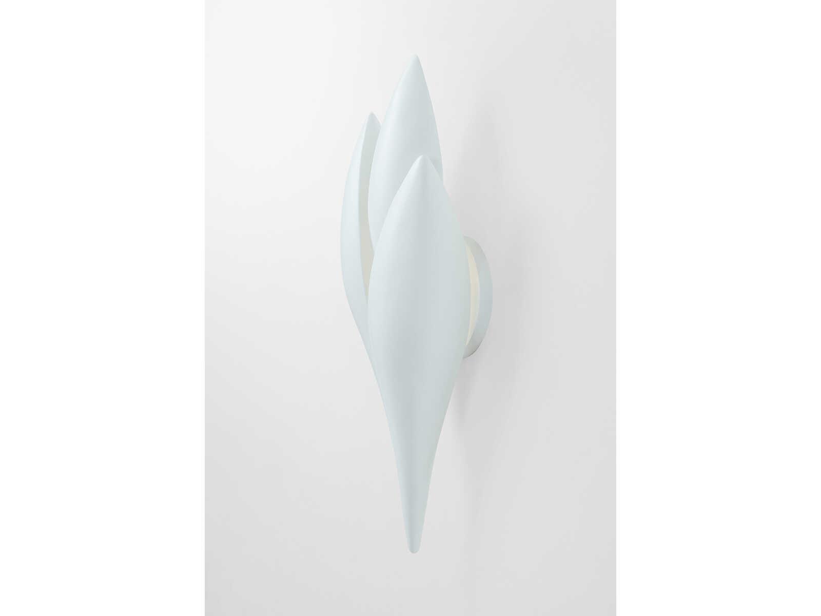 Troy Lighting Rose 1-Light Gesso White Wall Sconce
