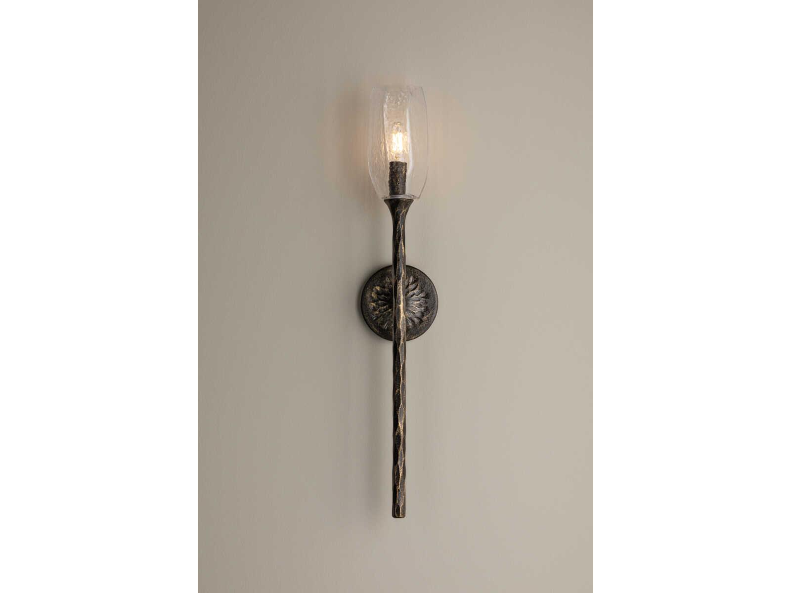 Troy Lighting Lyle 1-Light Black Patina Gold Wall Sconce