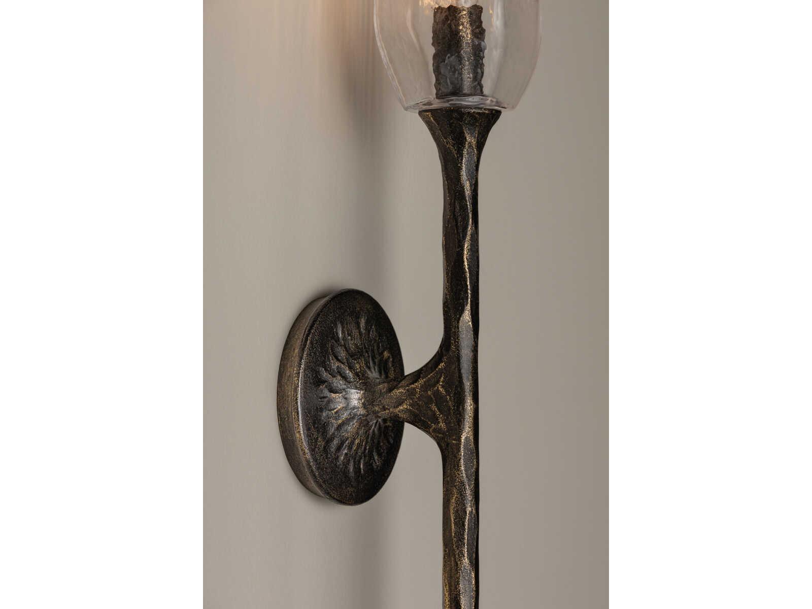 Troy Lighting Lyle 1-Light Black Patina Gold Wall Sconce