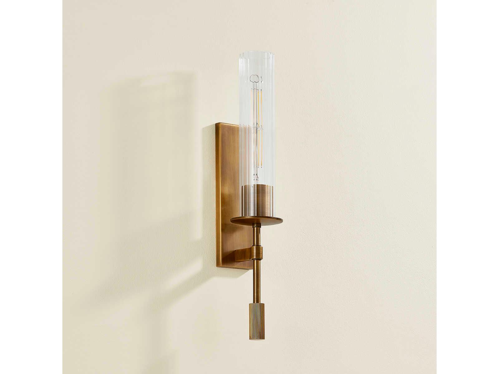 Troy Lighting Elton 1-Light Patina Brass Wall Sconce