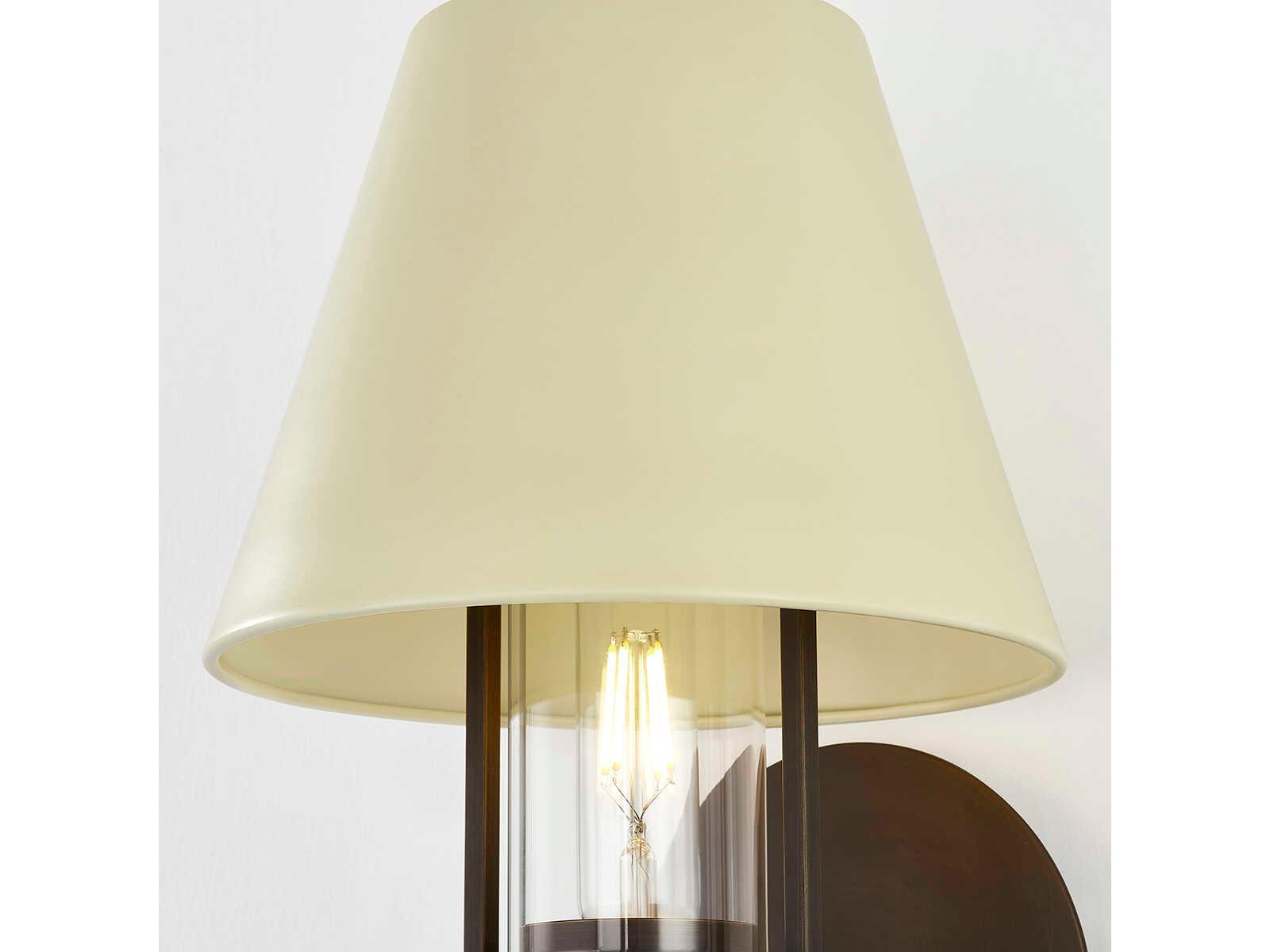 Troy Lighting Kindle 1-Light Bronze Glass Wall Sconce