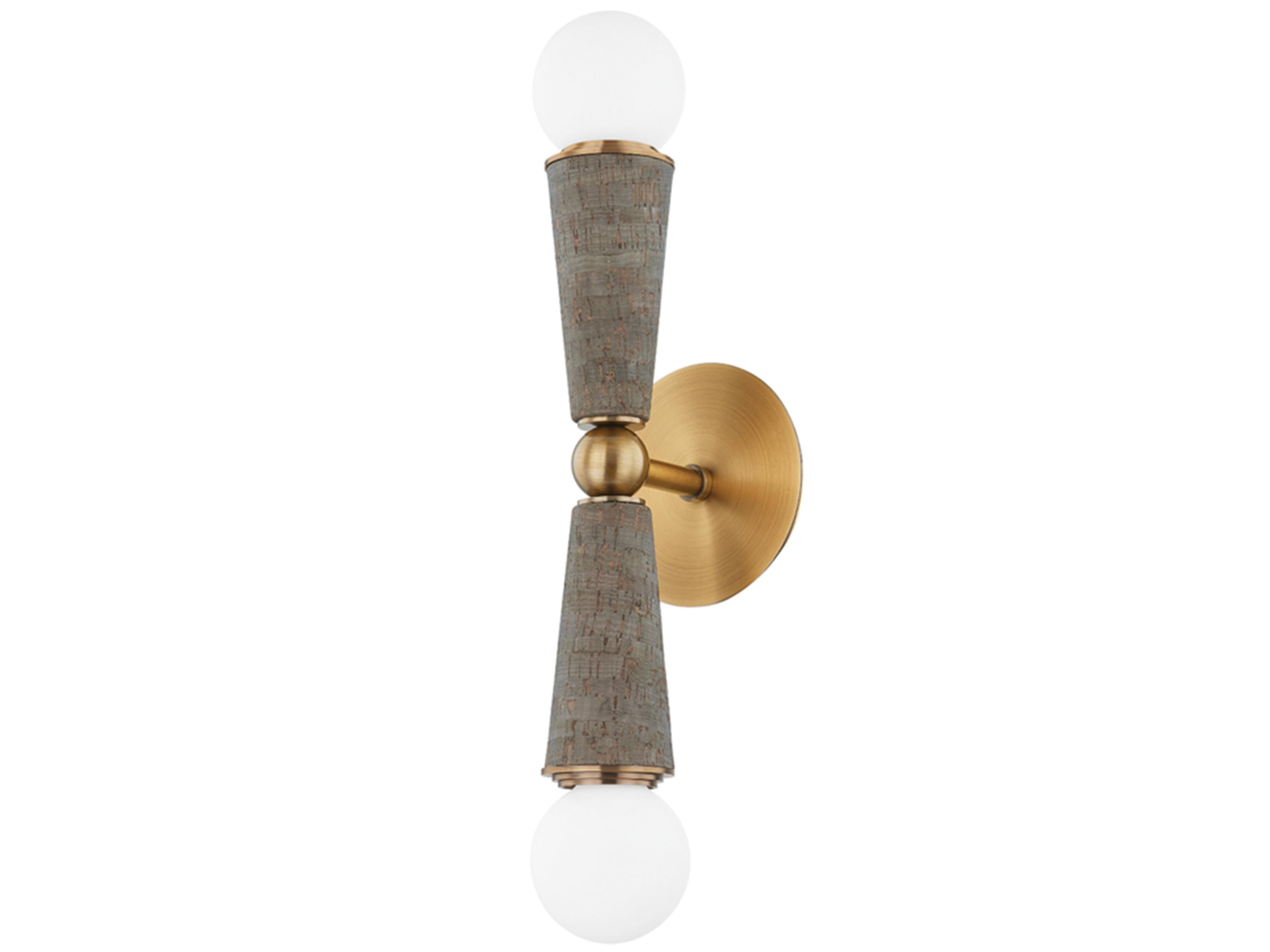Troy Lighting Dax 2-Light Patina Brass Wall Sconce