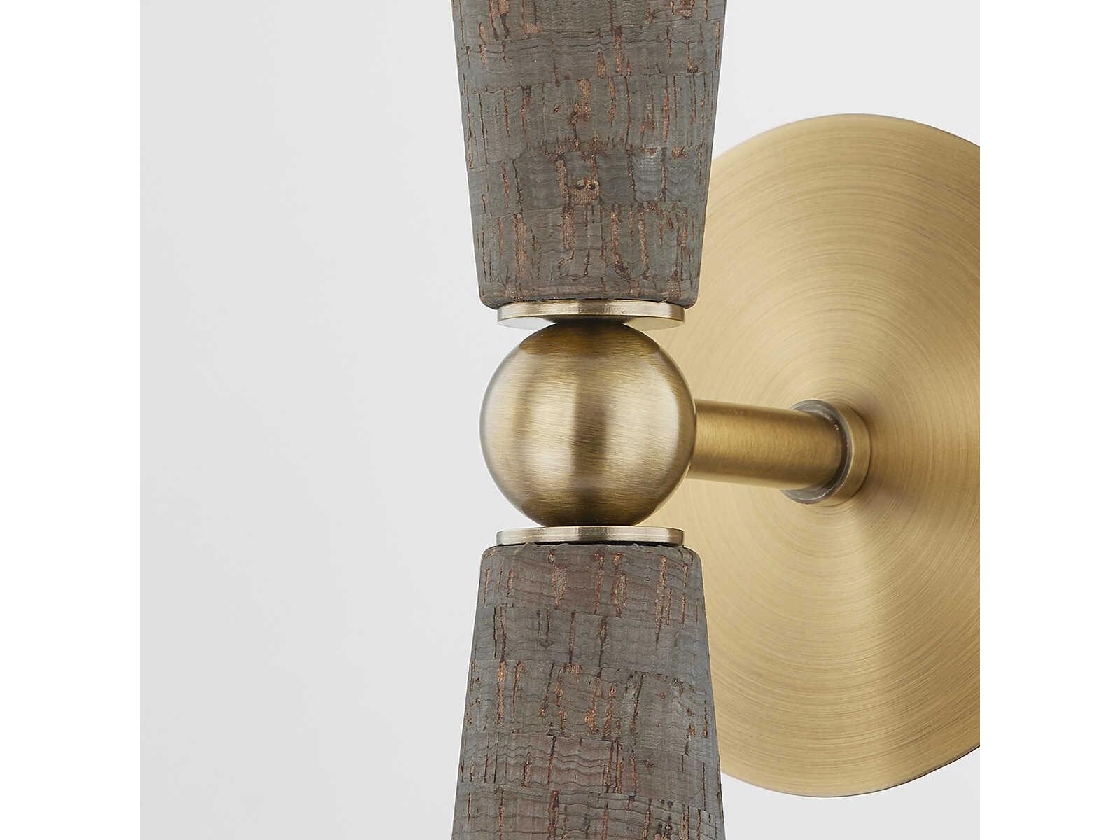 Troy Lighting Dax 2-Light Patina Brass Wall Sconce