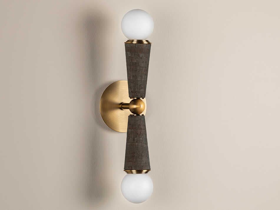 Troy Lighting Dax 2-Light Patina Brass Wall Sconce