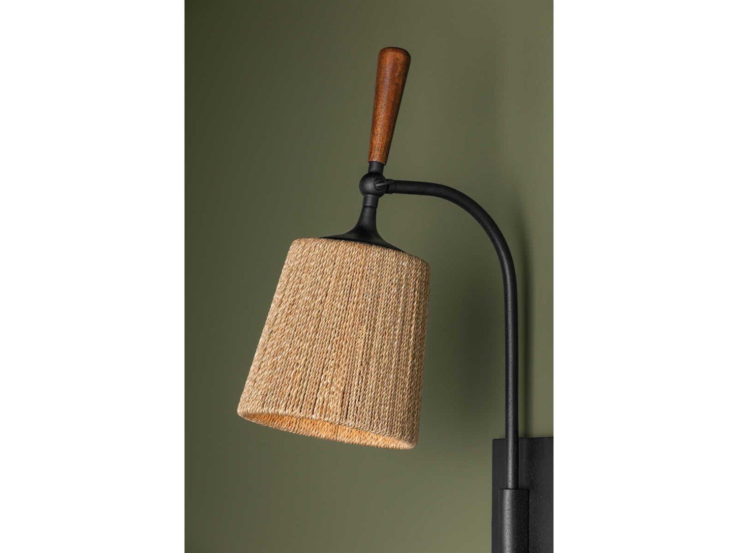 Troy Lighting Harlyn 1-Light Textured Black Wall Sconce